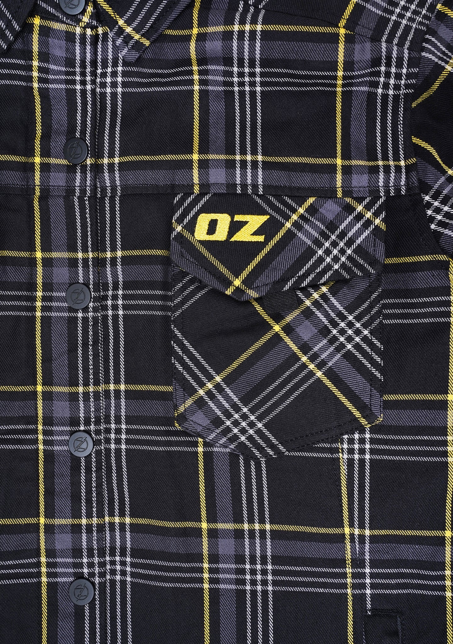 Highway66 Ladies Flannel Shirt Onyx Volt - CE AAA Certified - OZ MOTOGEAR - OZ MOTOGEAR