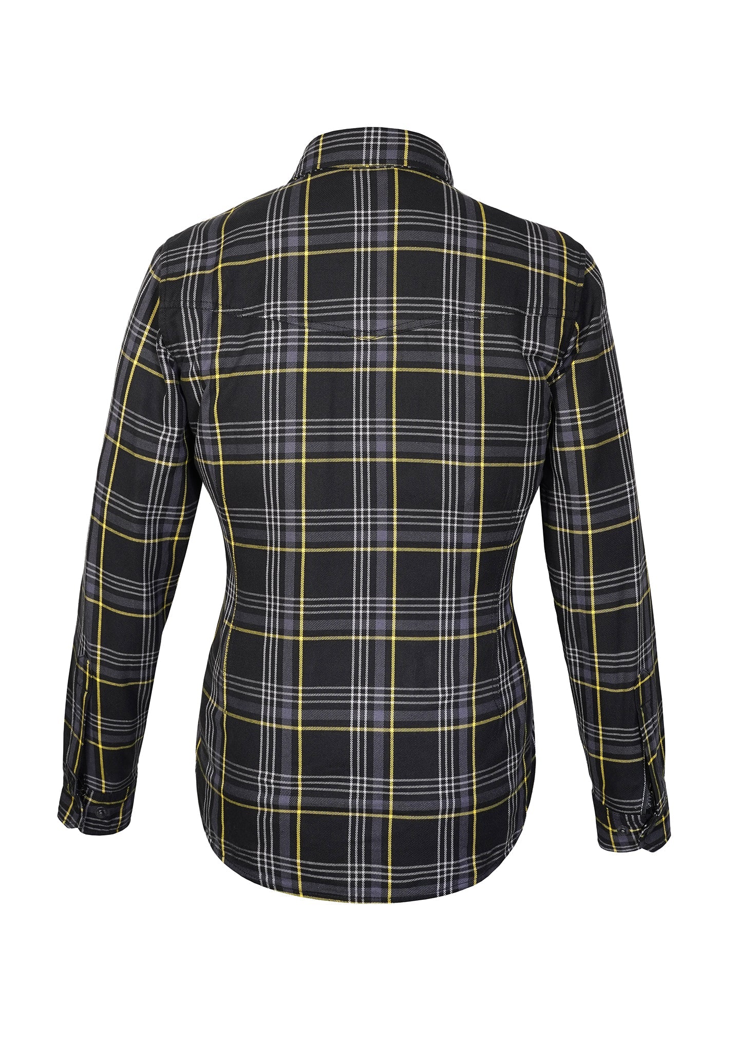 Highway66 Ladies Flannel Shirt Onyx Volt - CE AAA Certified - OZ MOTOGEAR - OZ MOTOGEAR