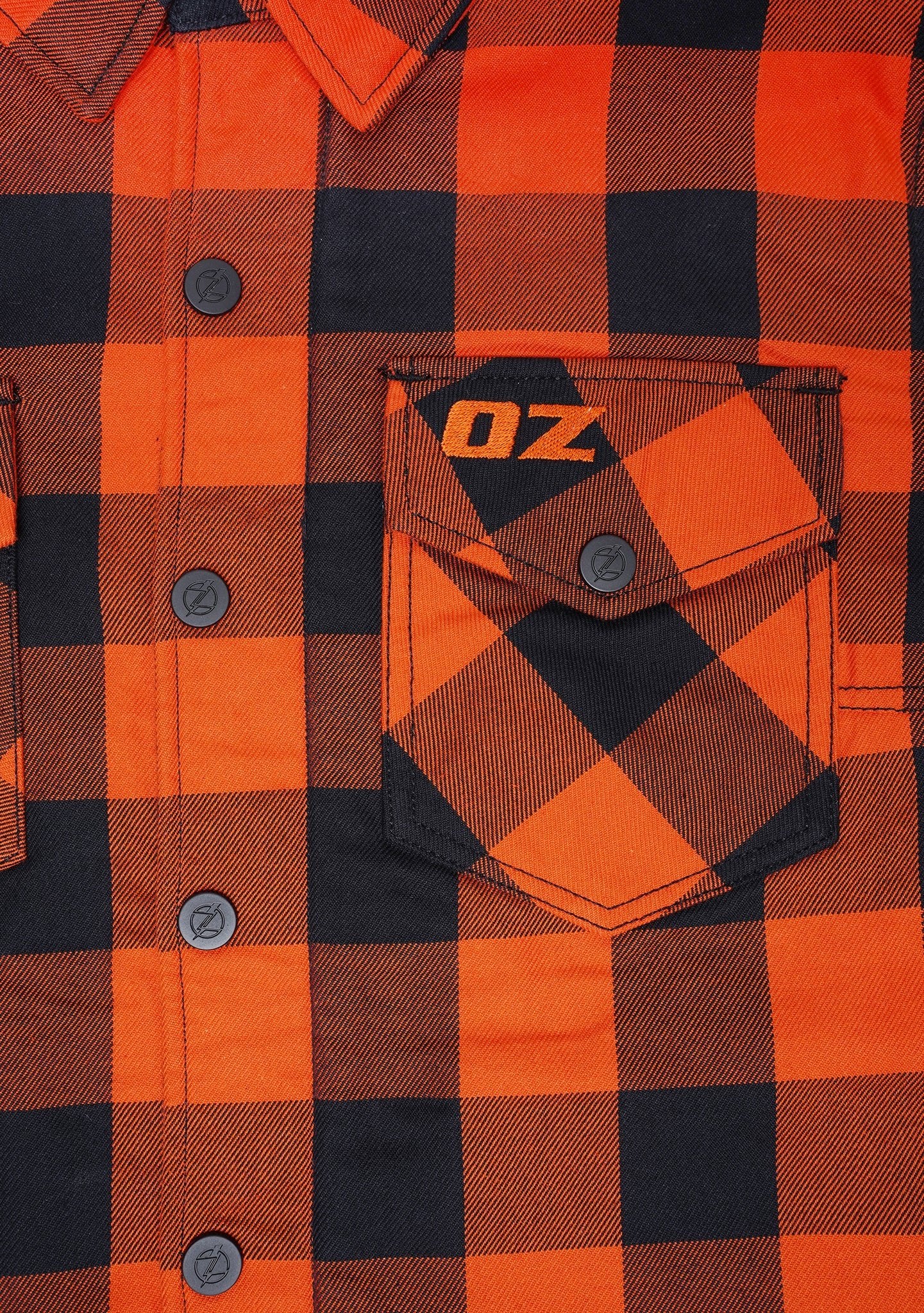 Highway66 Ladies Flannel Shirt Orange & Black - CE AA Certified - OZ MOTOGEAR - OZ MOTOGEAR