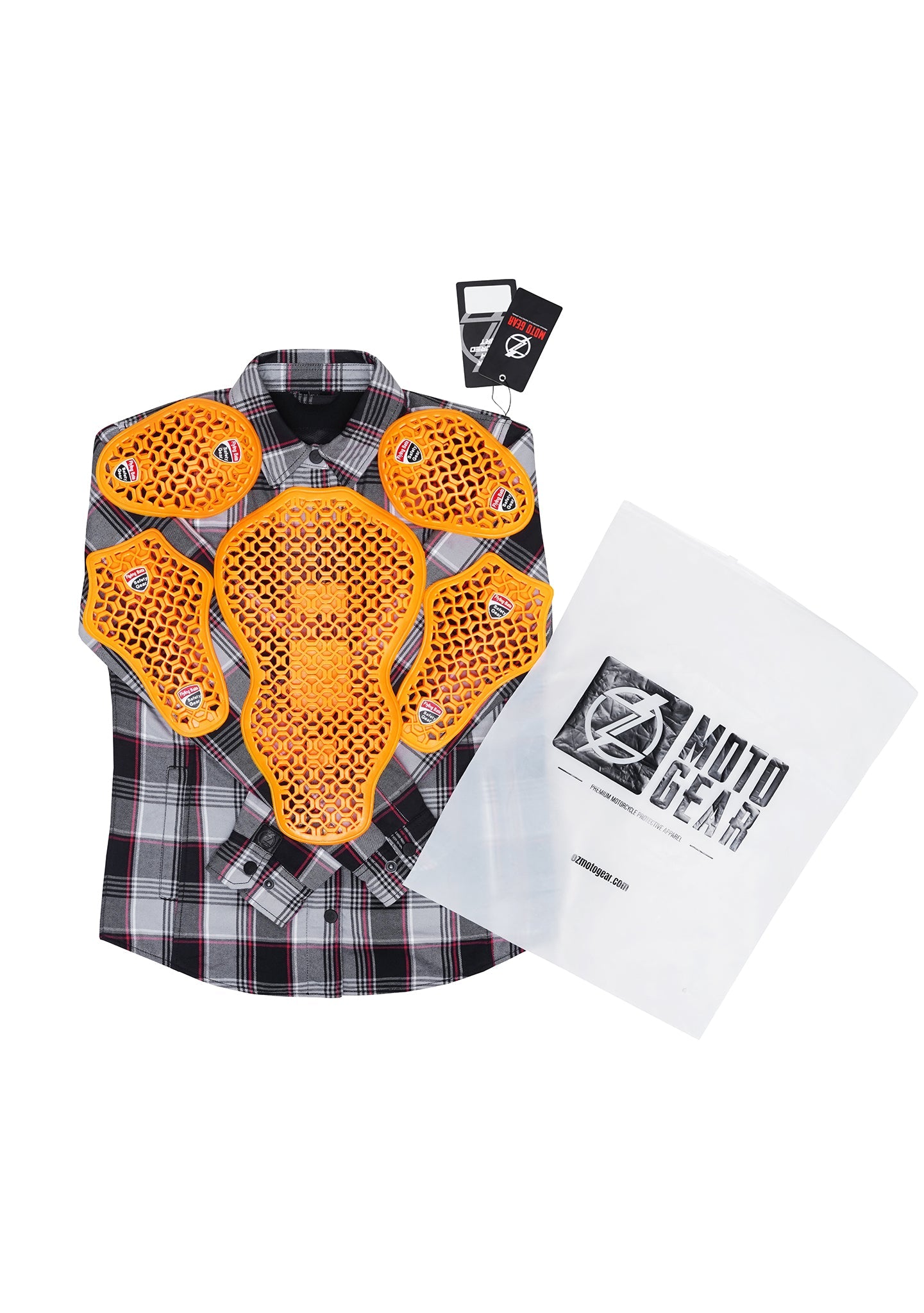 Highway66 Ladies Flannel Shirt Rebel ash - CE AAA Certified - OZ MOTOGEAR - OZ MOTOGEAR
