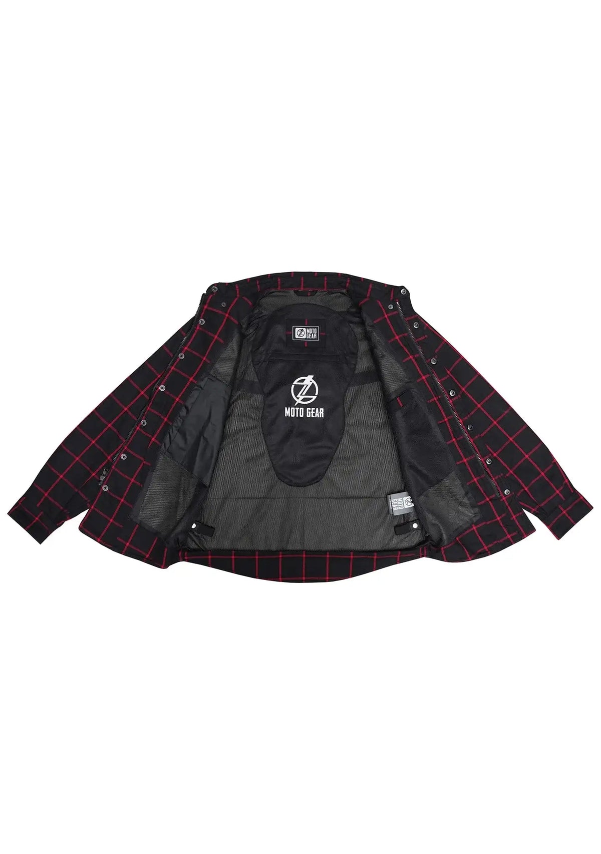 Highway66 Ladies Flannel Shirt Rogue Red- CE AAA Protected - OZ MOTOGEAR