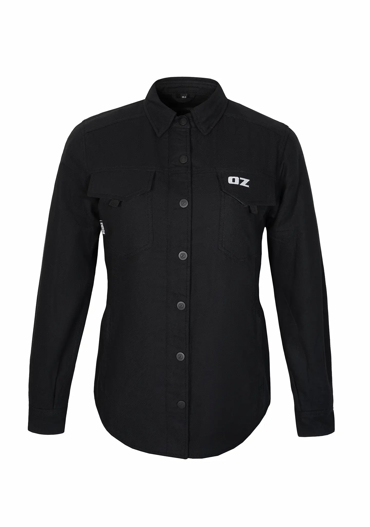 Highway66 Ladies Flannel Shirt Solid Black - CE AA Certified - OZ MOTOGEAR - OZ MOTOGEAR