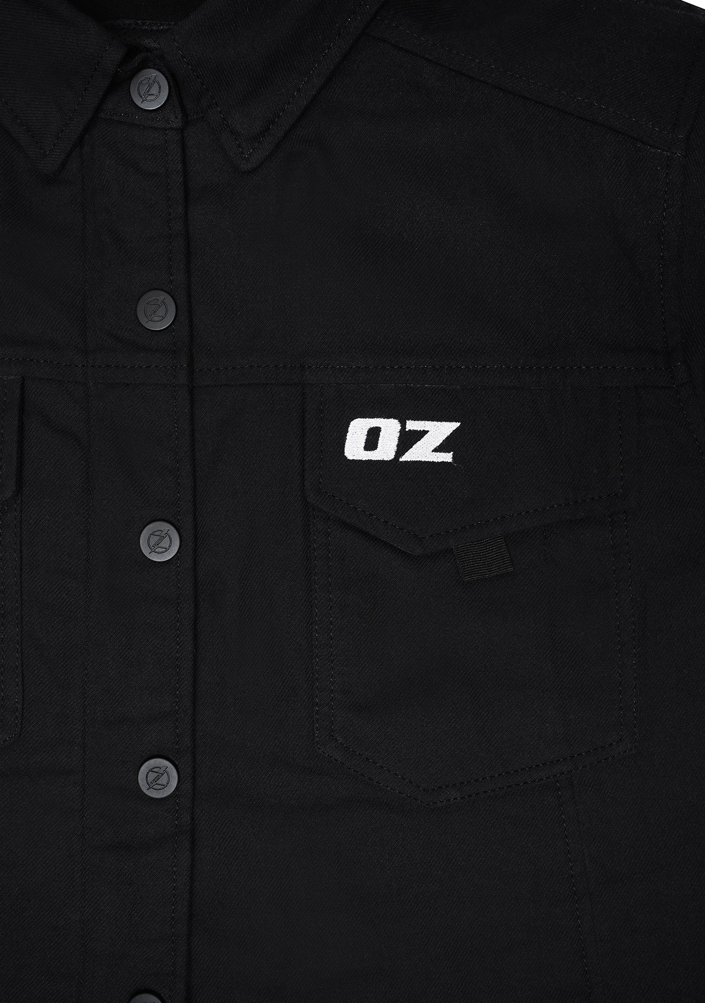 Highway66 Ladies Flannel Shirt Solid Black - CE AA Certified - OZ MOTOGEAR - OZ MOTOGEAR