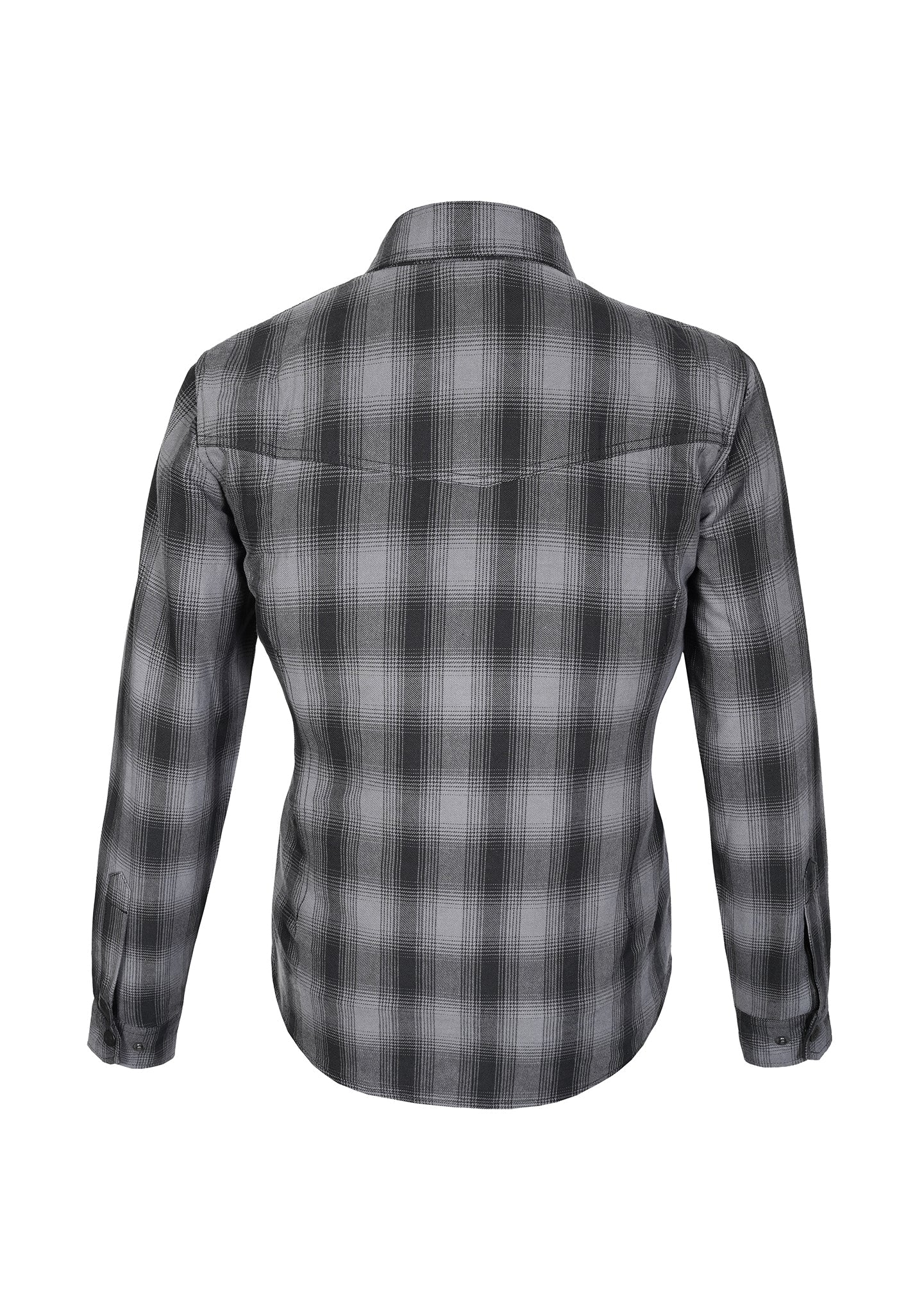 Highway66 Ladies Flannel Shirt Step-Up Black & Grey - CE AA Certified - OZ MOTOGEAR - OZ MOTOGEAR