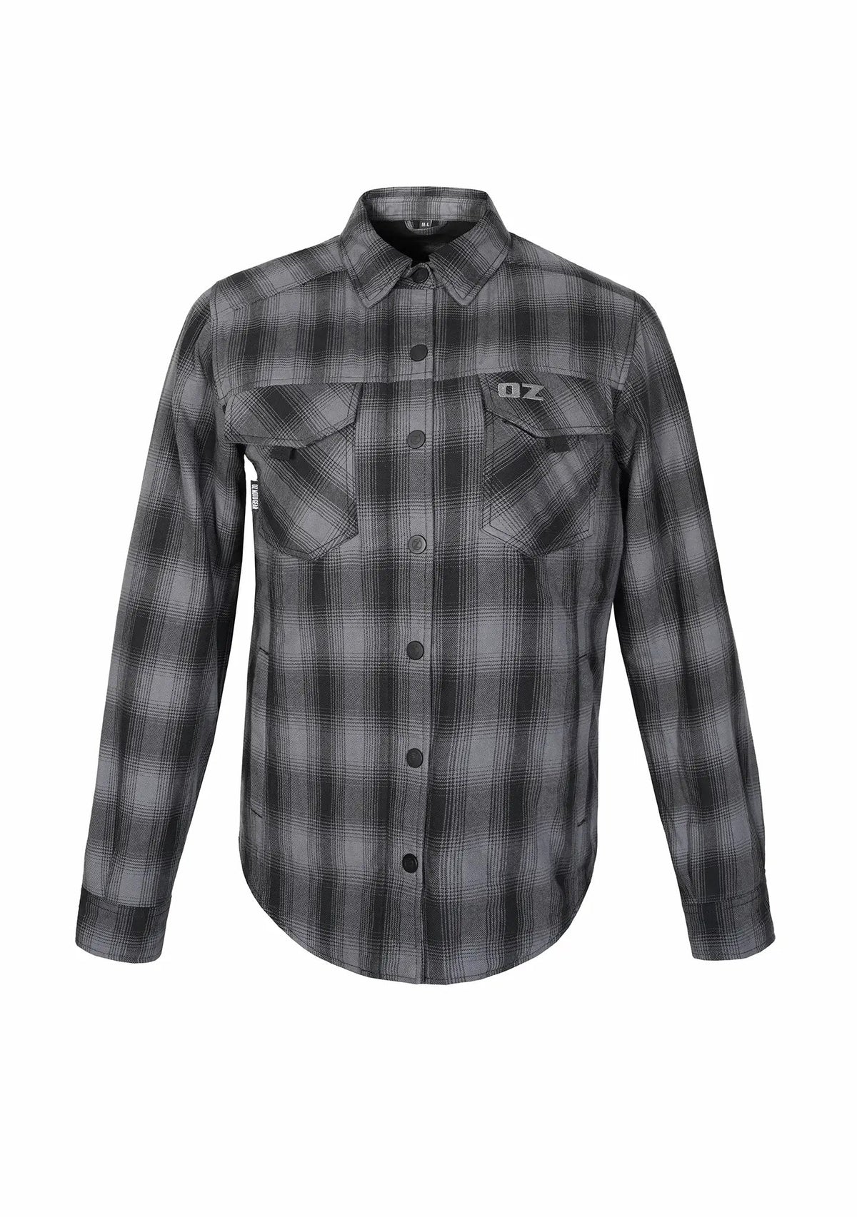 Highway66 Ladies Flannel Shirt Step-Up Black & Grey - CE AA Certified - OZ MOTOGEAR - OZ MOTOGEAR
