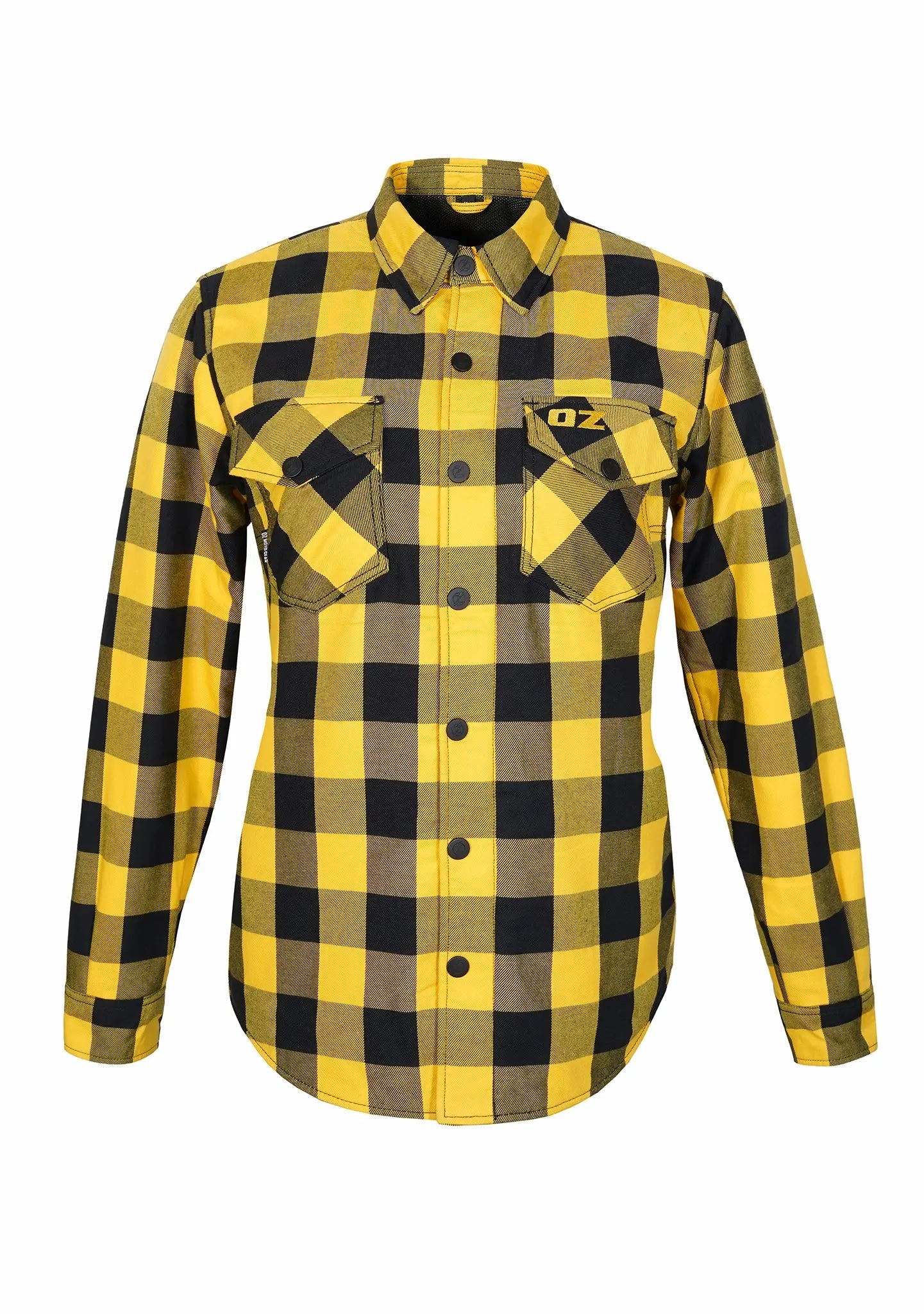 Highway66 Ladies Flannel Shirt Yellow & Black - CE AA Certified - OZ MOTOGEAR - OZ MOTOGEAR