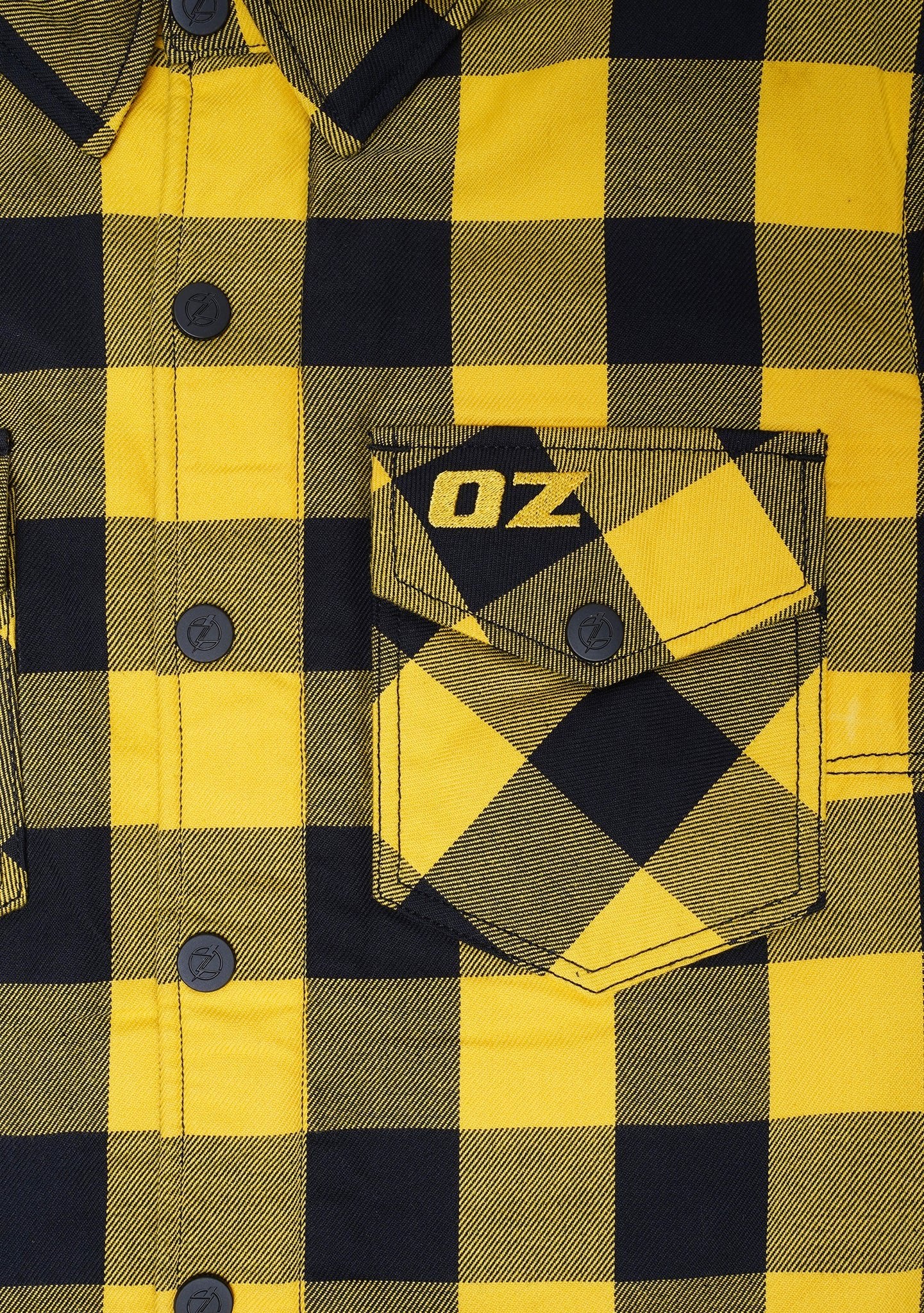Highway66 Ladies Flannel Shirt Yellow & Black - CE AA Certified - OZ MOTOGEAR - OZ MOTOGEAR