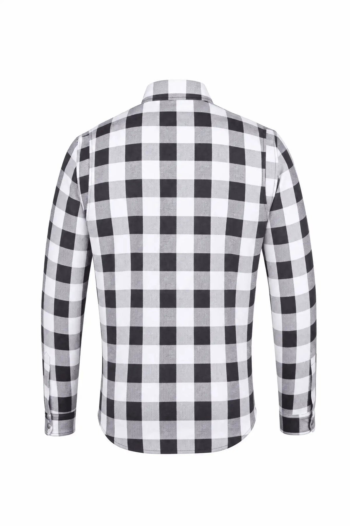 Highway66 Men's Flannel Shirt Black & White - CE AA Certified - OZ MOTOGEAR - OZ MOTOGEAR