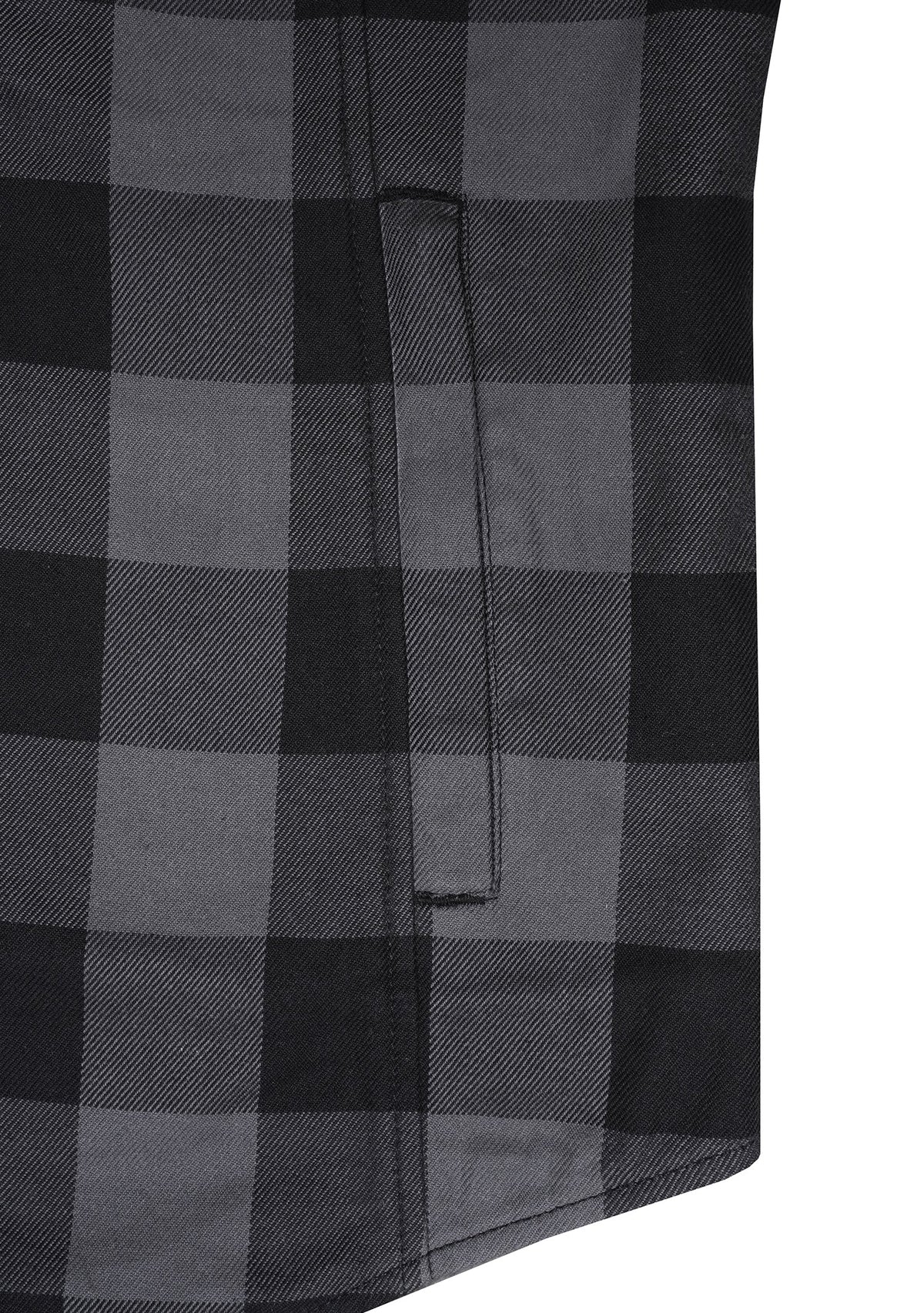 Highway66 Men's Flannel Shirt Grey & Black - CE AA Certified - OZ MOTOGEAR - OZ MOTOGEAR