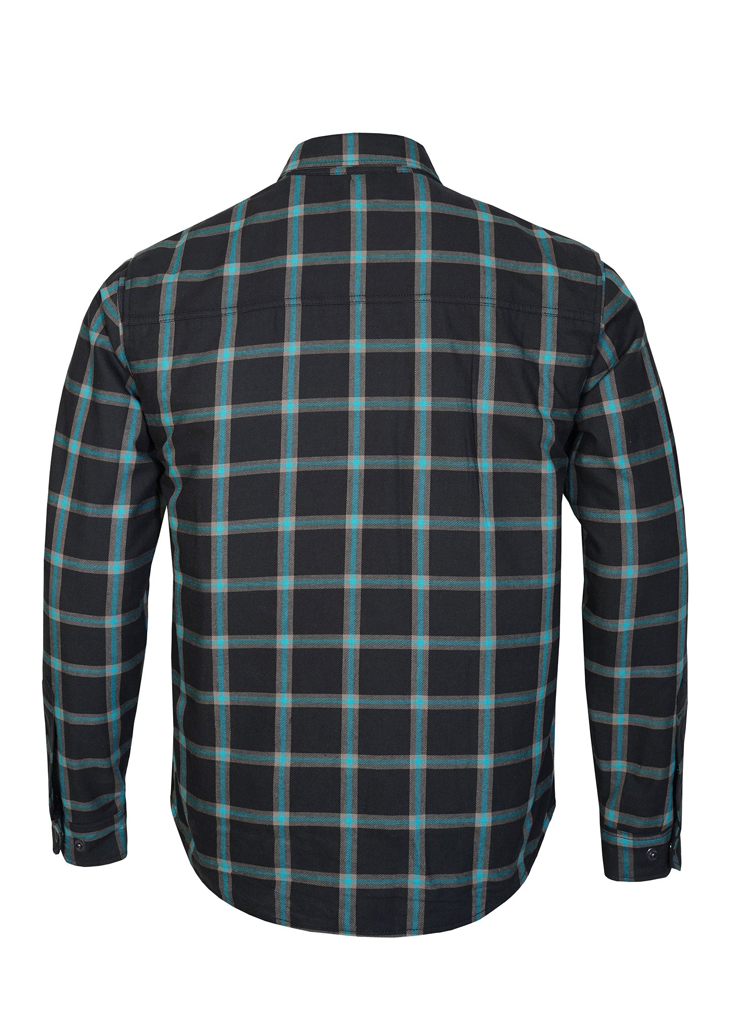 Highway66 Men's Flannel Shirt Obsidian Wave - CE AAA Certified - OZ MOTOGEAR - OZ MOTOGEAR