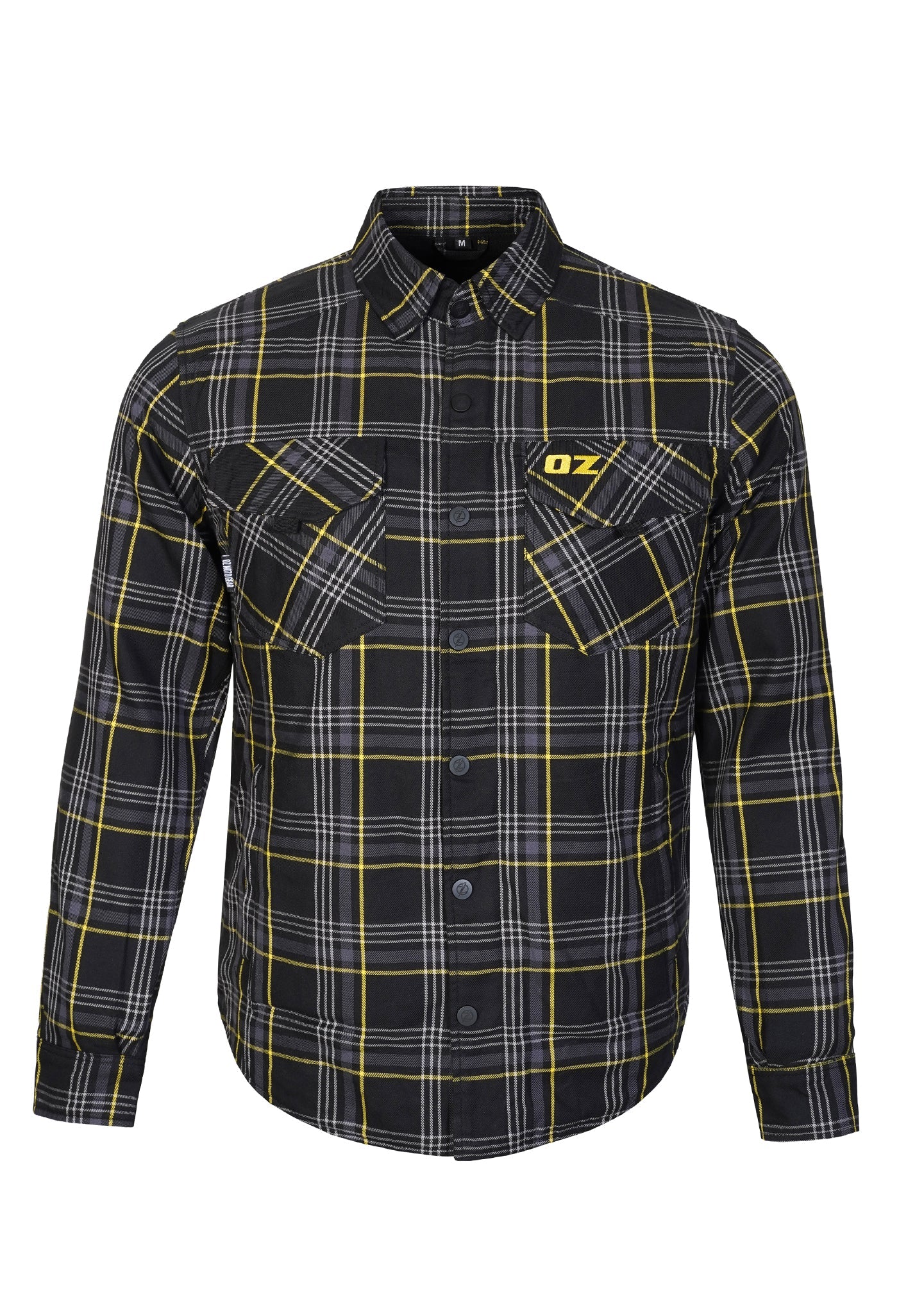 Highway66 Men's Flannel Shirt Onyx Volt - CE AAA Certified - OZ MOTOGEAR - OZ MOTOGEAR