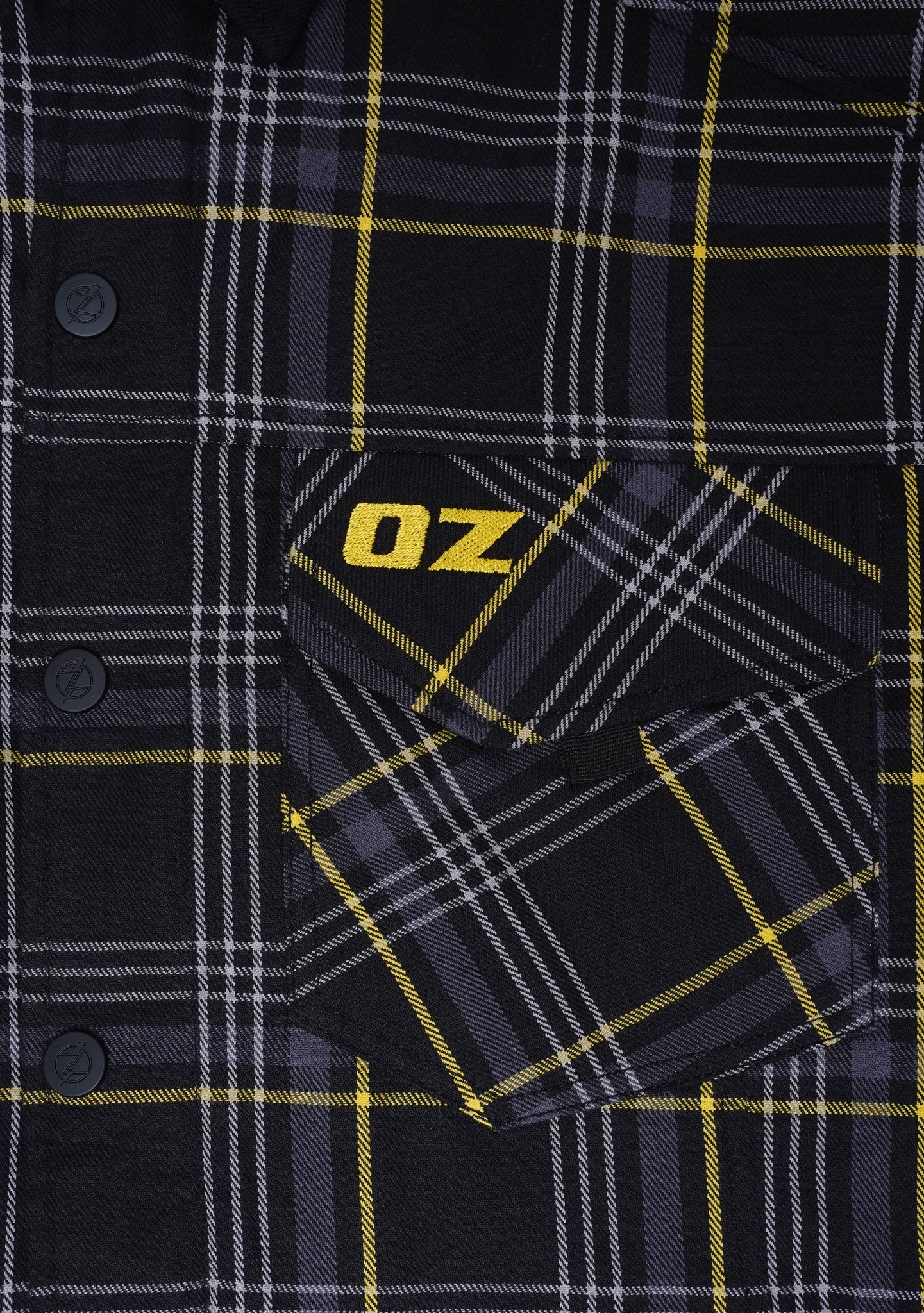 Highway66 Men's Flannel Shirt Onyx Volt - CE AAA Certified - OZ MOTOGEAR - OZ MOTOGEAR