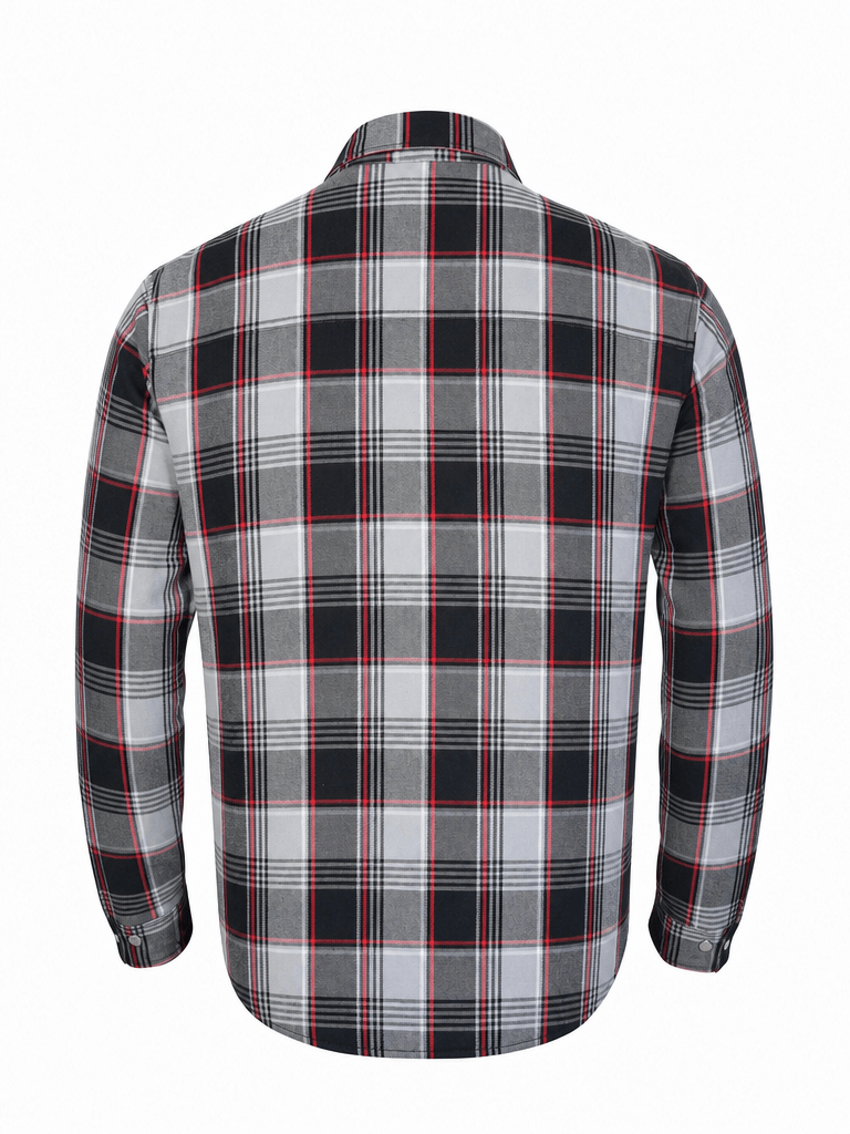 Highway66 Men's Flannel Shirt Rebel Ash - CE AAA Certified - OZ MOTOGEAR - OZ MOTOGEAR