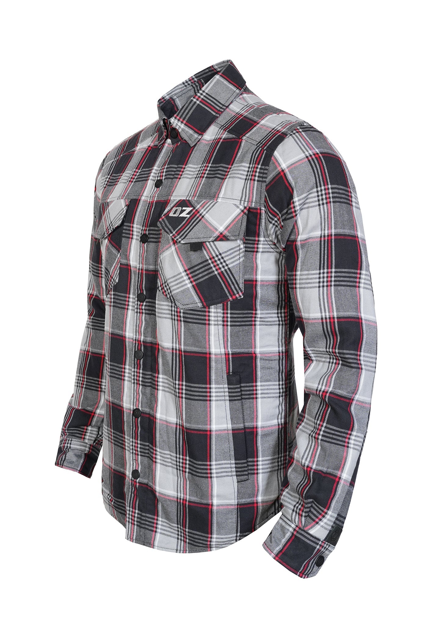 Highway66 Men's Flannel Shirt Rebel Ash - CE AAA Certified - OZ MOTOGEAR - OZ MOTOGEAR