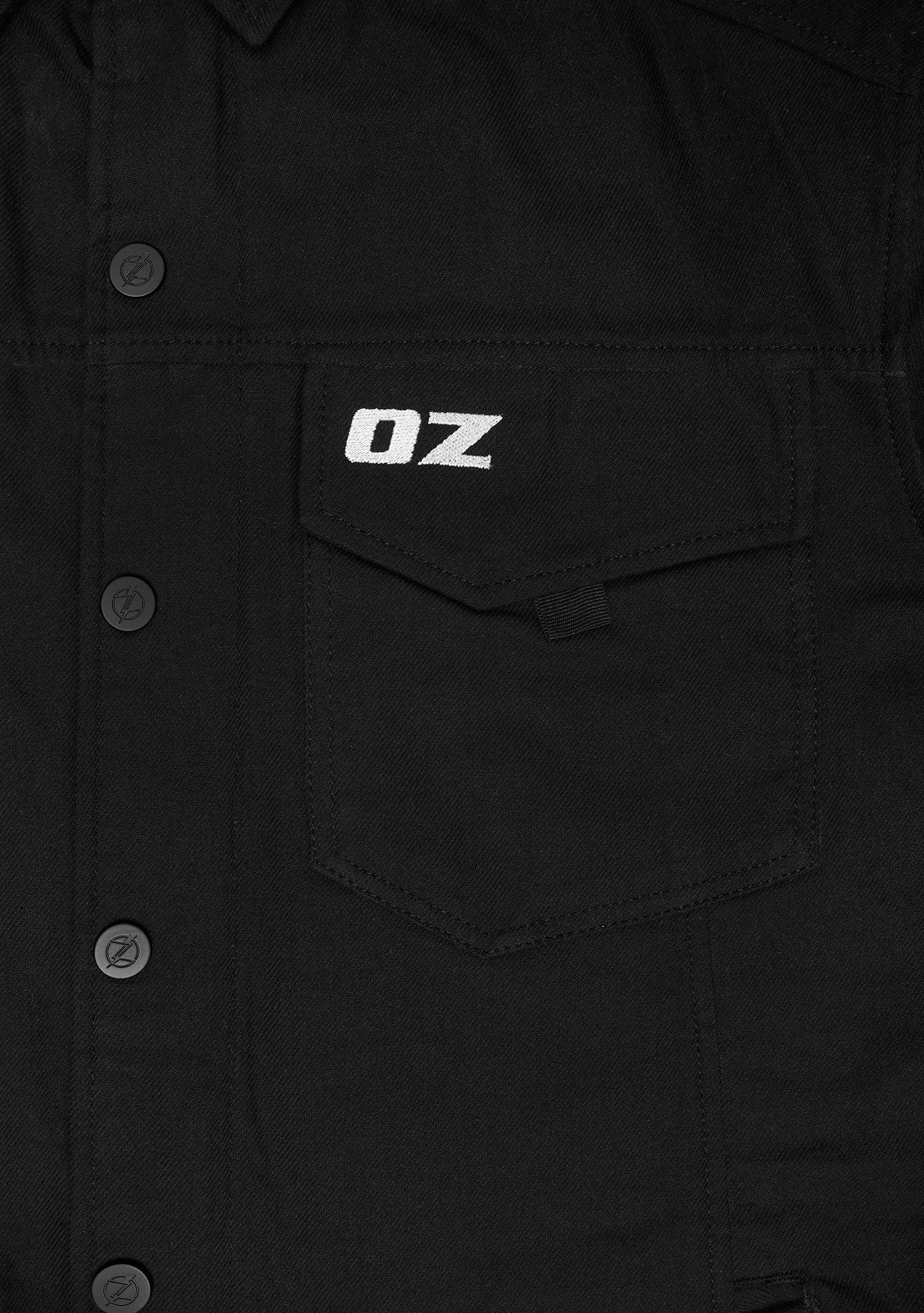 Highway66 Men's Flannel Shirt Solid Black - CE AA Certified - OZ MOTOGEAR - OZ MOTOGEAR