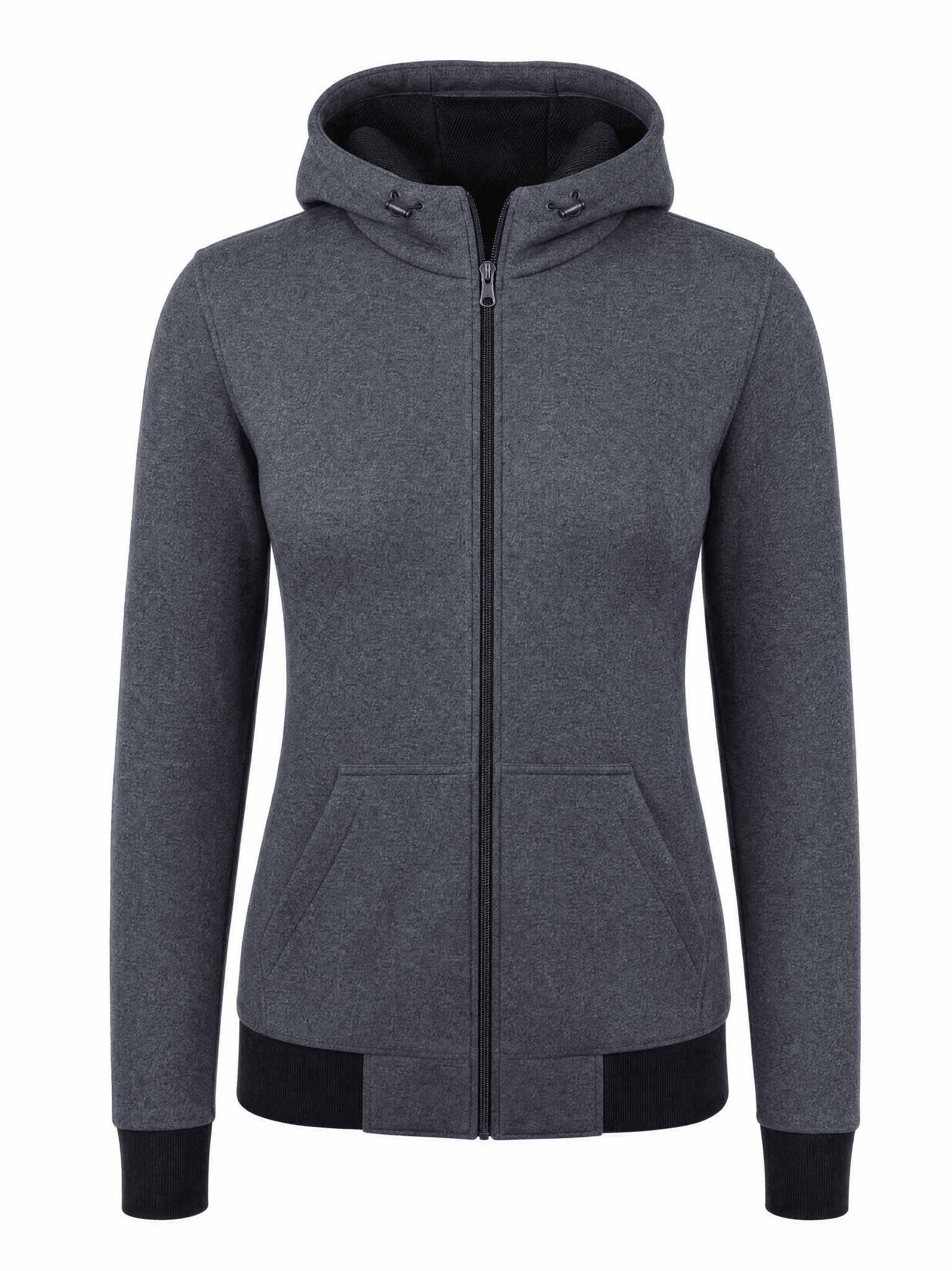 Ladies Armored Motorcycle Hoodie - CE AA Certified Dark Grey - OZ MOTOGEAR - Oz Motogear
