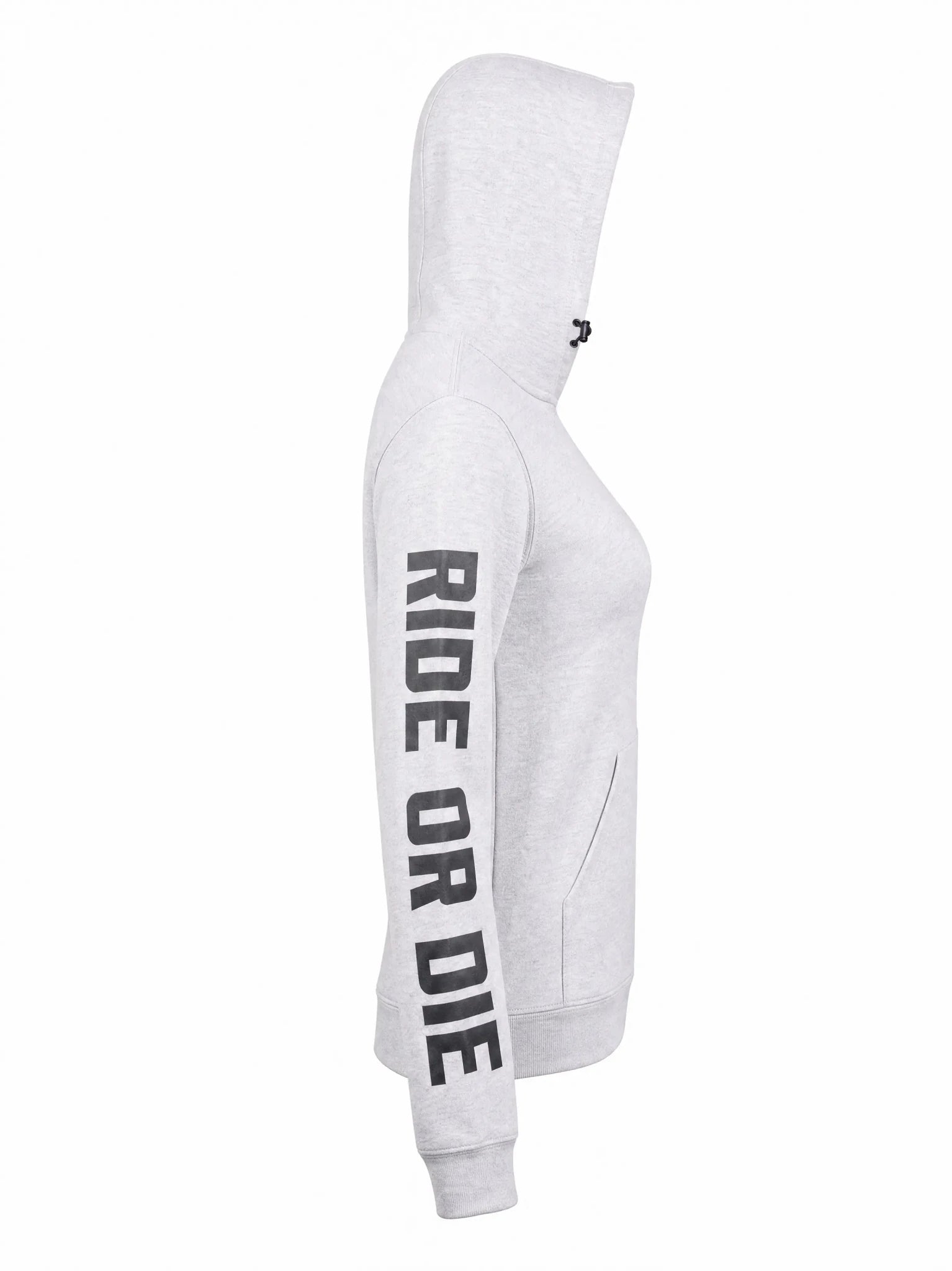 Ladies Armored Motorcycle Hoodie - CE AA Certified Light Grey - OZ MOTOGEAR - Oz Motogear