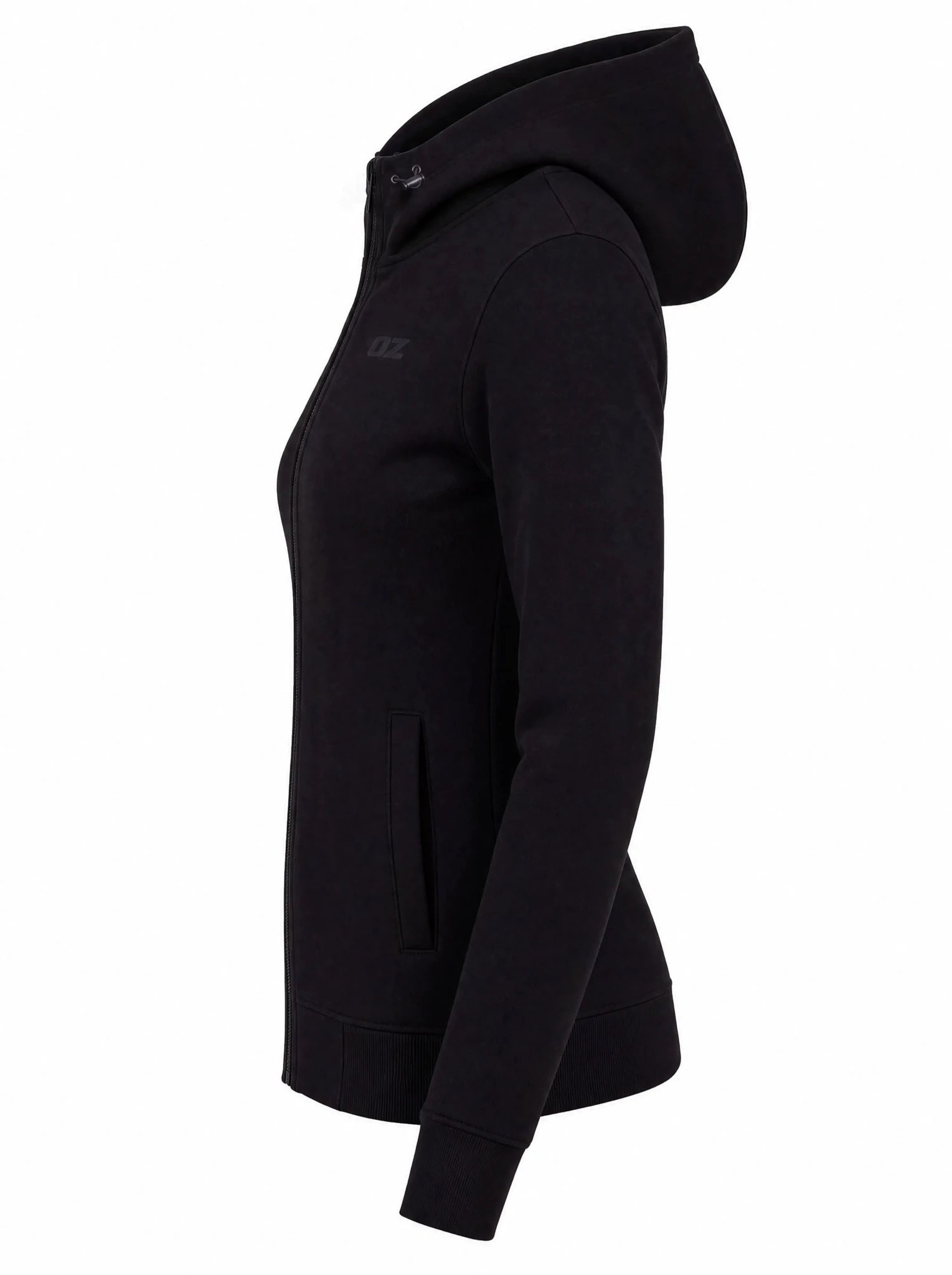 Ladies Armored Motorcycle Hoodie - CE AA Certified Charcoal Black - OZ MOTOGEAR - Oz Motogear