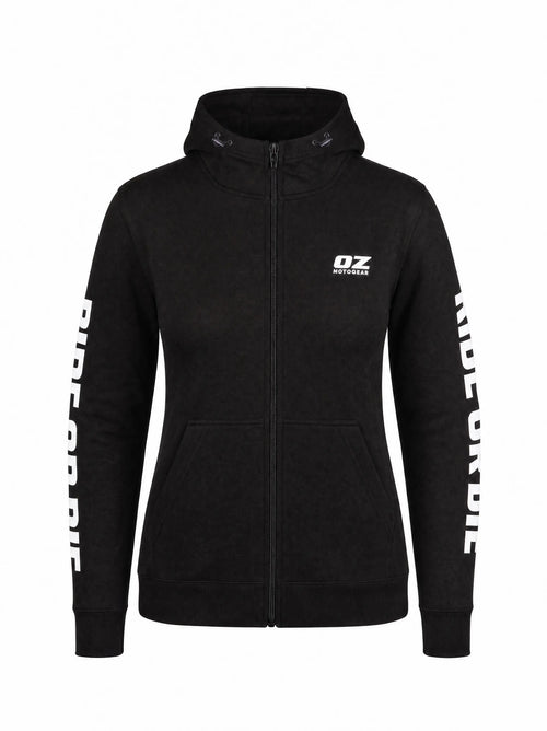 Ladies Motorcycle Hoodie in Black