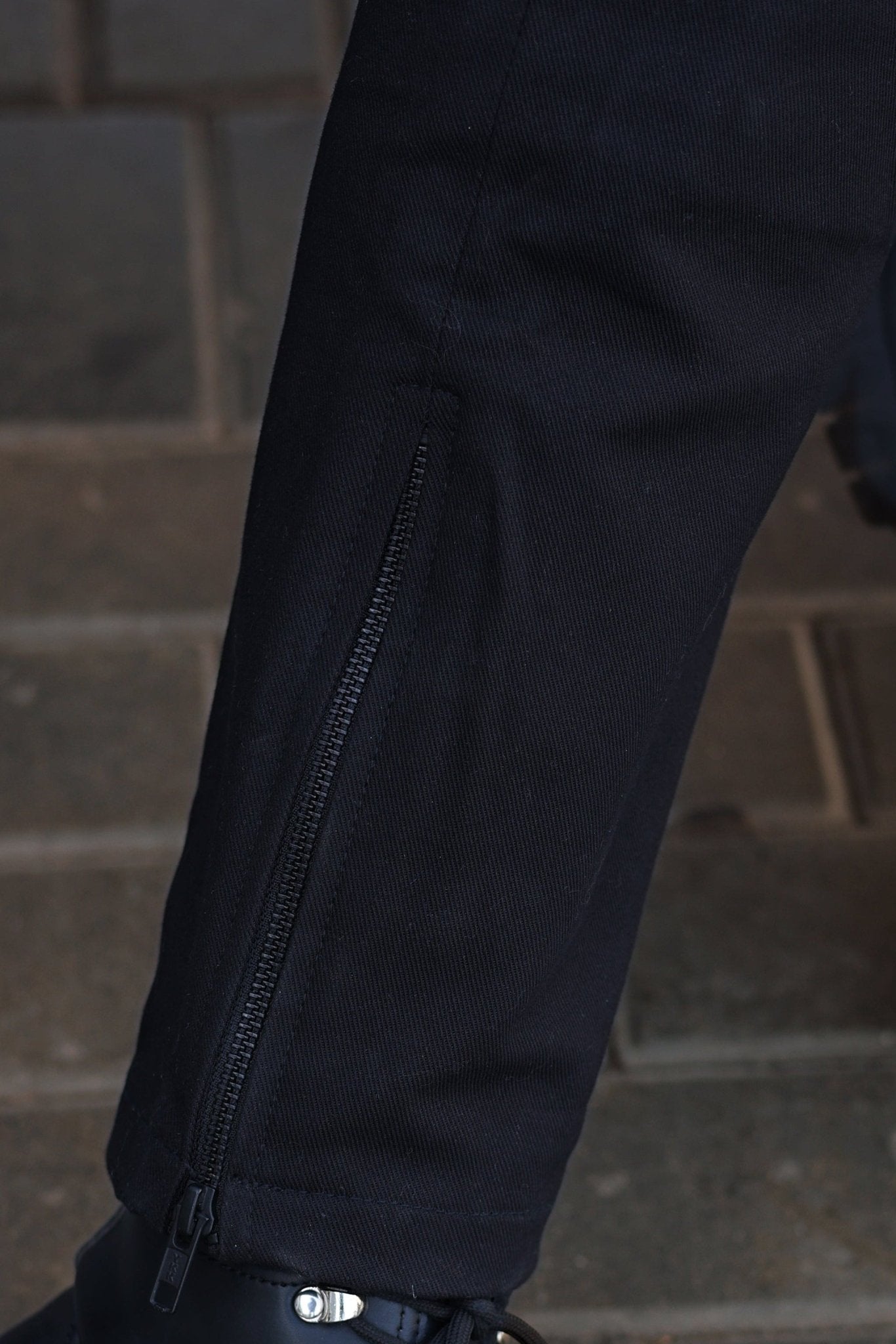 Ladies Cargo Pant AAA Cotton Twill Black - Loose Fit - OZ MOTOGEAR - Oz Motogear