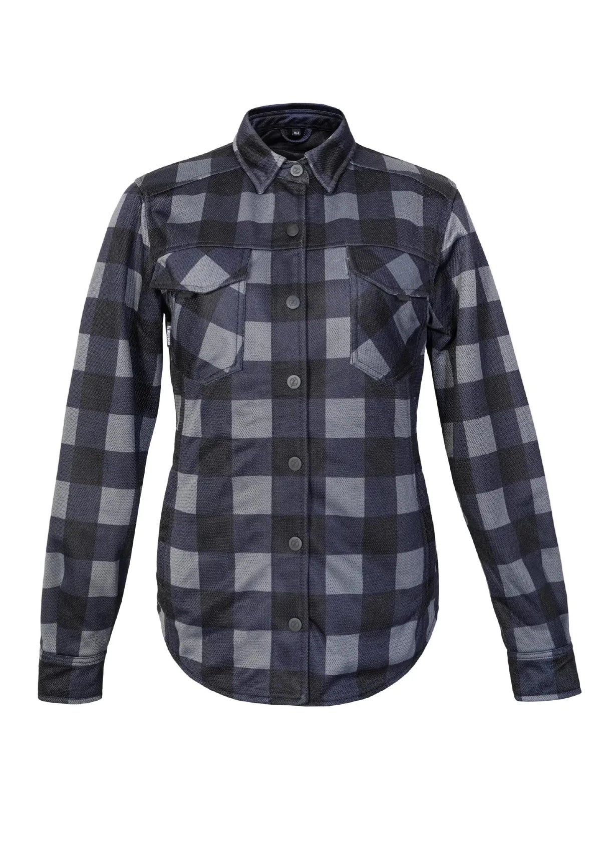 Ladies Drifter Mesh Shirt Blacktop Check - Level 2 Protected - OZ MOTOGEAR - OZ MOTOGEAR