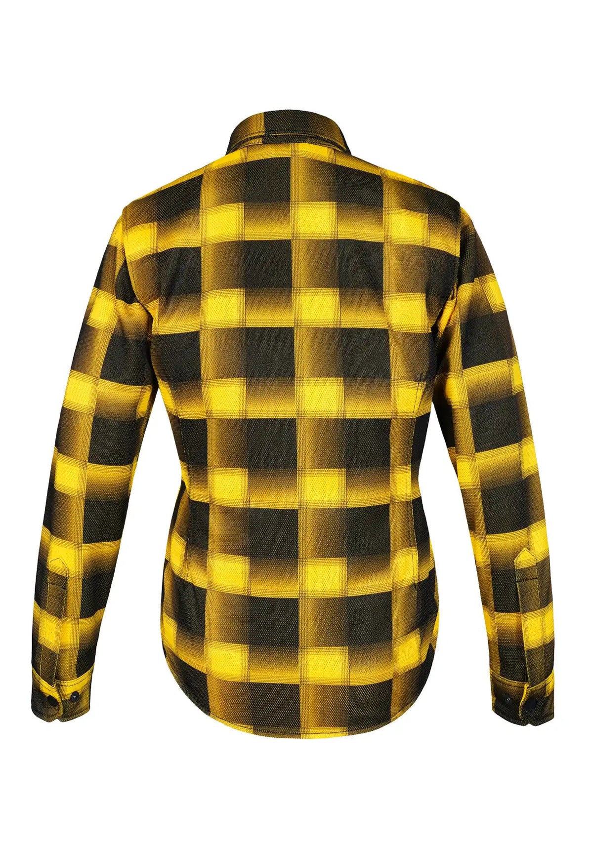 Ladies Drifter Mesh Shirt Golden Yellow Check - Level 2 Protected - OZ MOTOGEAR - OZ MOTOGEAR