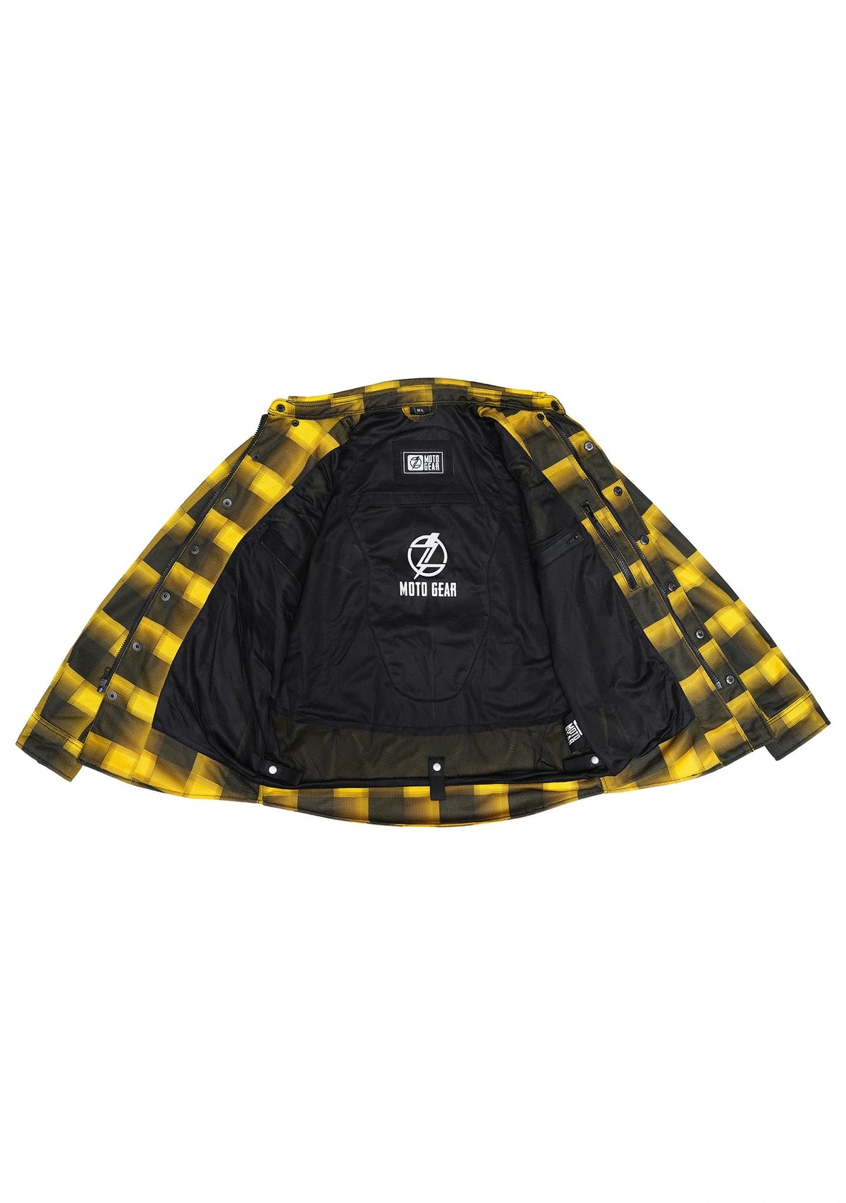 Ladies Drifter Mesh Shirt Golden Yellow Check - Level 2 Protected - OZ MOTOGEAR - OZ MOTOGEAR