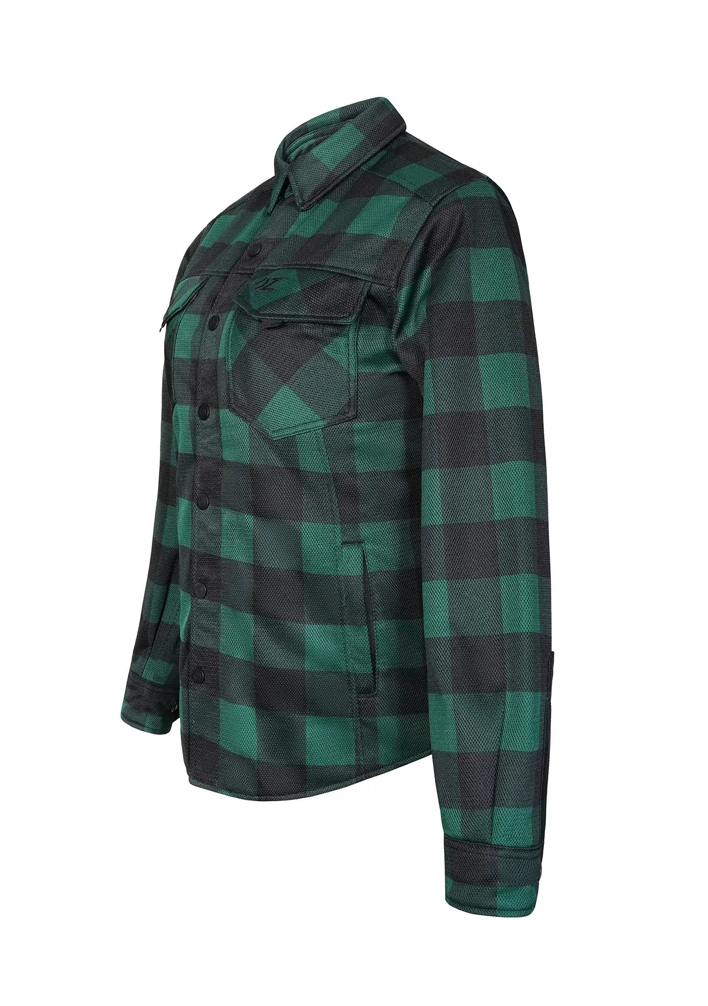 Ladies Drifter Mesh Shirt Green Check - Level 2 Protected - OZ MOTOGEAR - OZ MOTOGEAR
