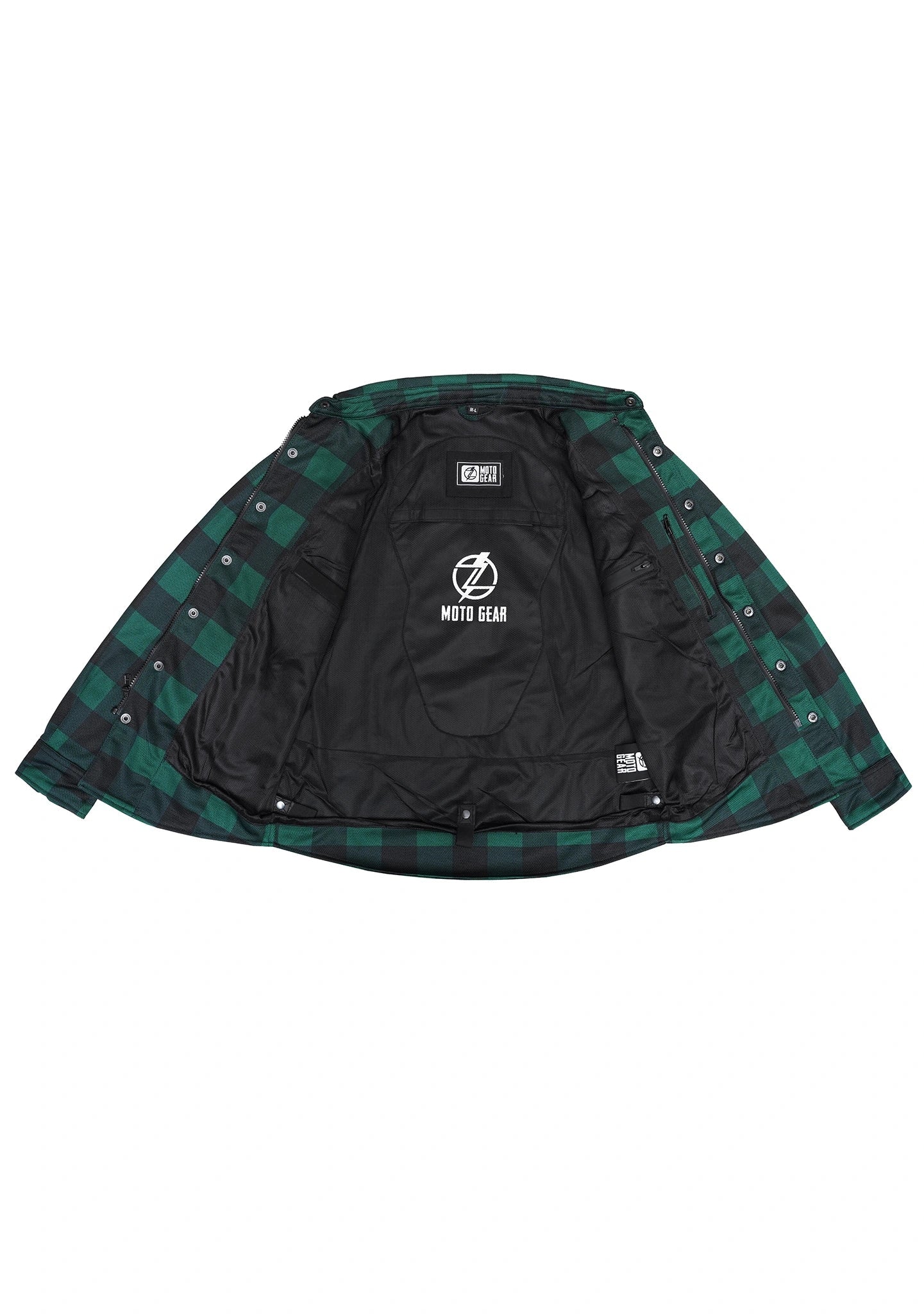 Ladies Drifter Mesh Shirt Green Check - Level 2 Protected - OZ MOTOGEAR - OZ MOTOGEAR