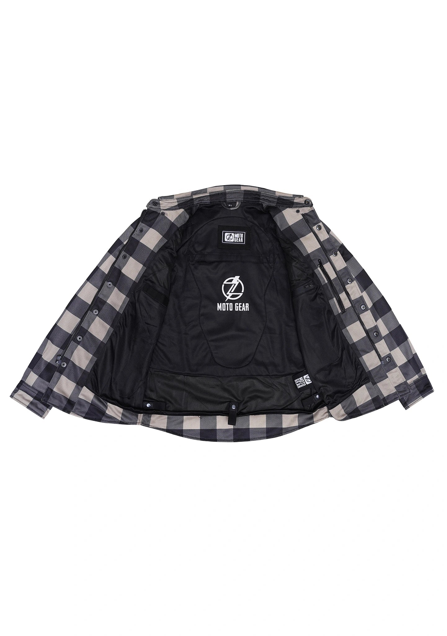 Ladies Drifter Mesh Shirt Grey Check - Level 2 Protected - OZ MOTOGEAR - OZ MOTOGEAR