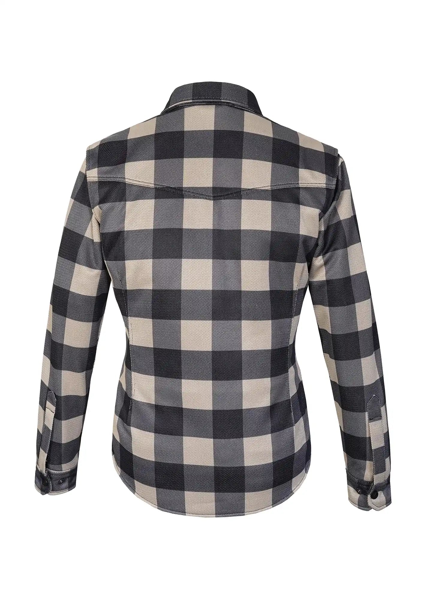Ladies Drifter Mesh Shirt Grey Check - Level 2 Protected - OZ MOTOGEAR - OZ MOTOGEAR