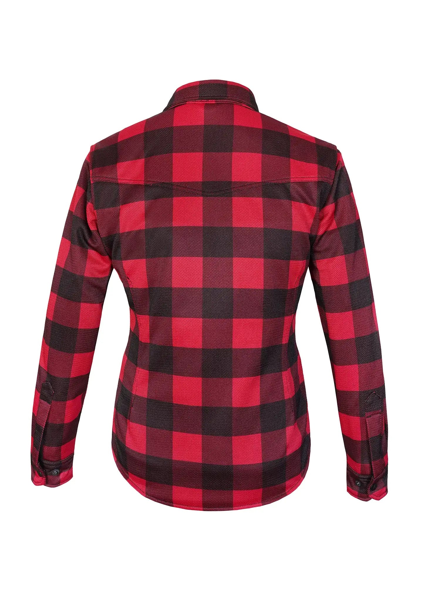 Ladies Drifter Mesh Shirt Red Check - Level 2 Protected - OZ MOTOGEAR - OZ MOTOGEAR
