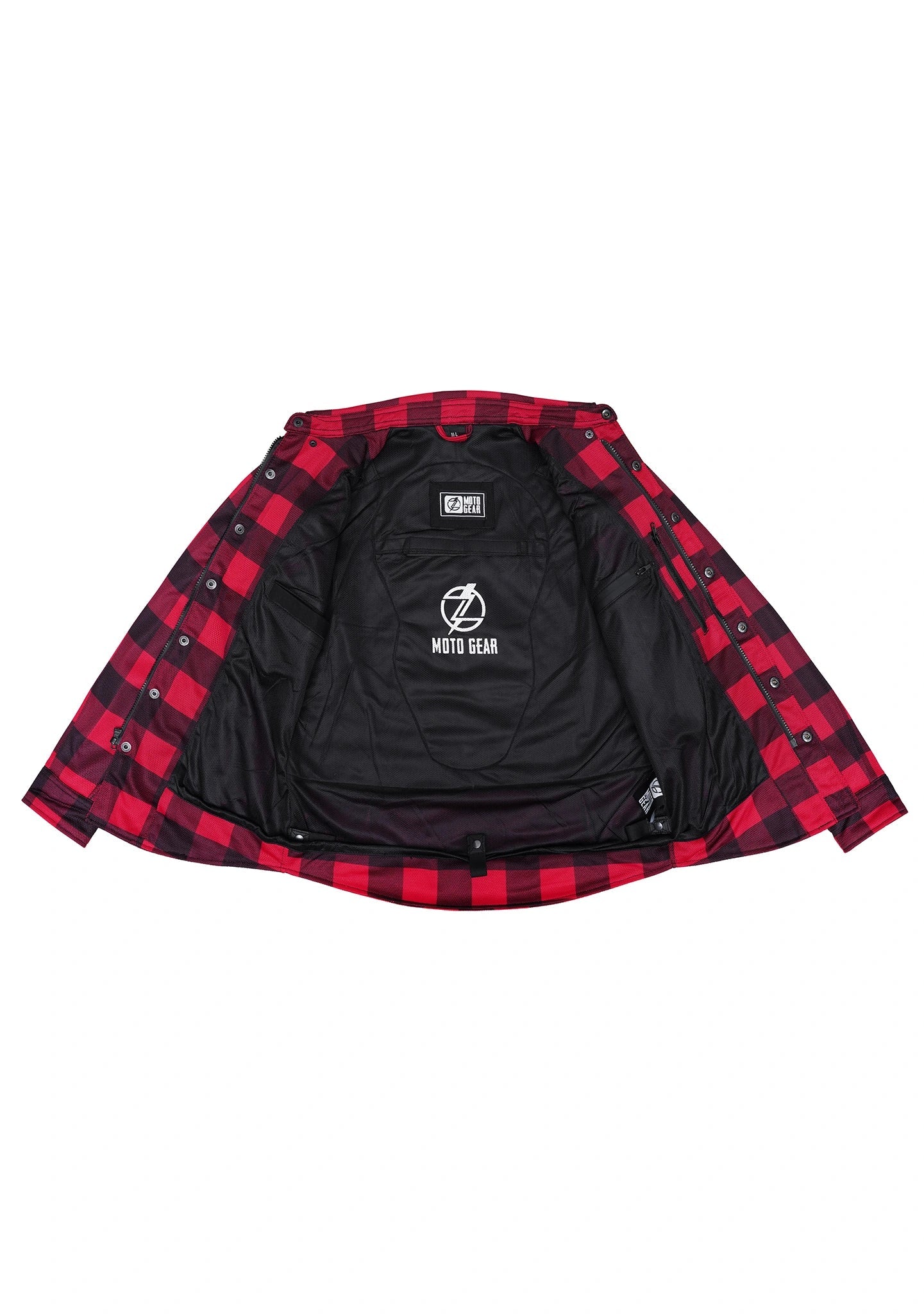 Ladies Drifter Mesh Shirt Red Check - Level 2 Protected - OZ MOTOGEAR - OZ MOTOGEAR
