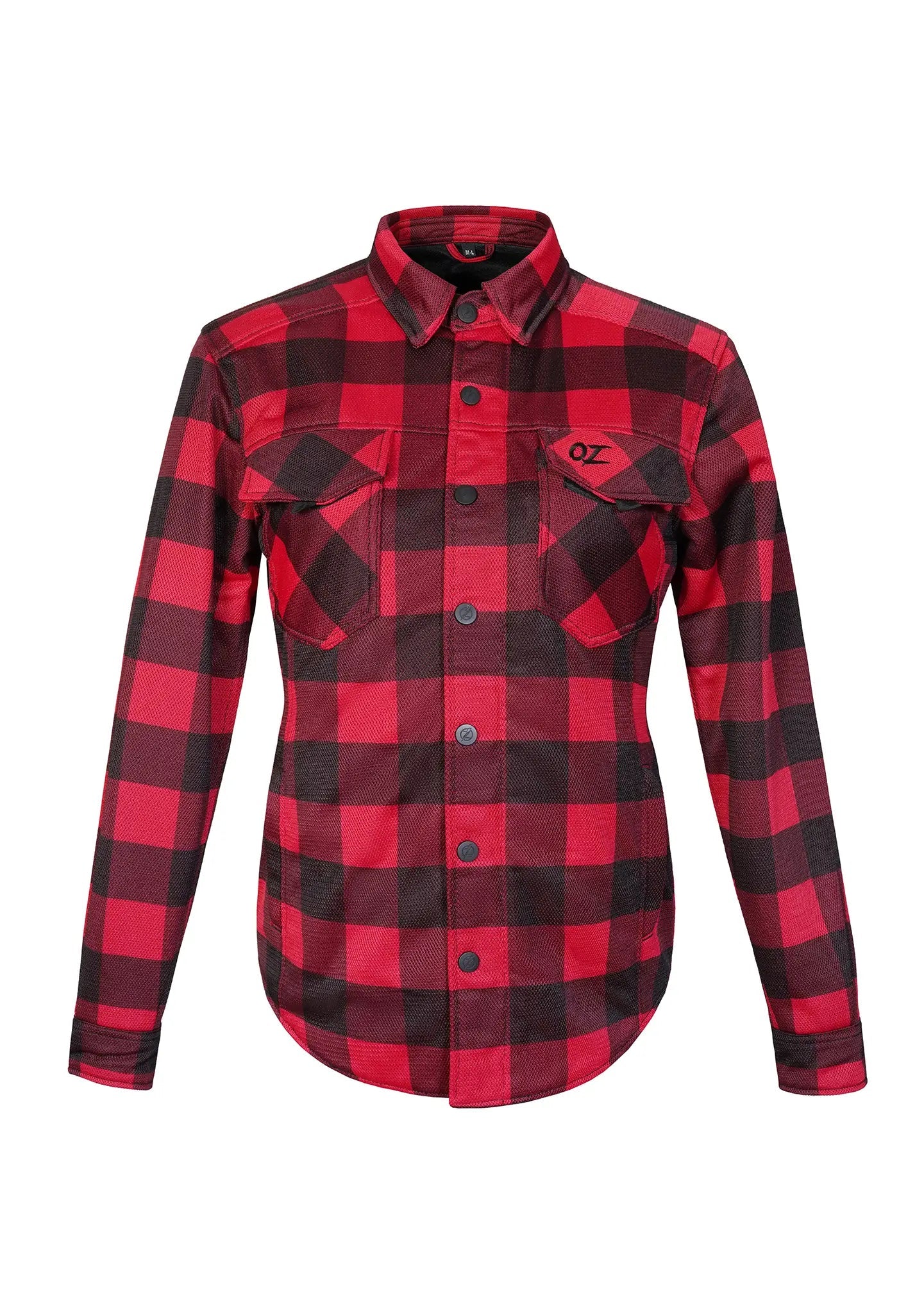 Ladies Drifter Mesh Shirt Red Check - Level 2 Protected - OZ MOTOGEAR - OZ MOTOGEAR