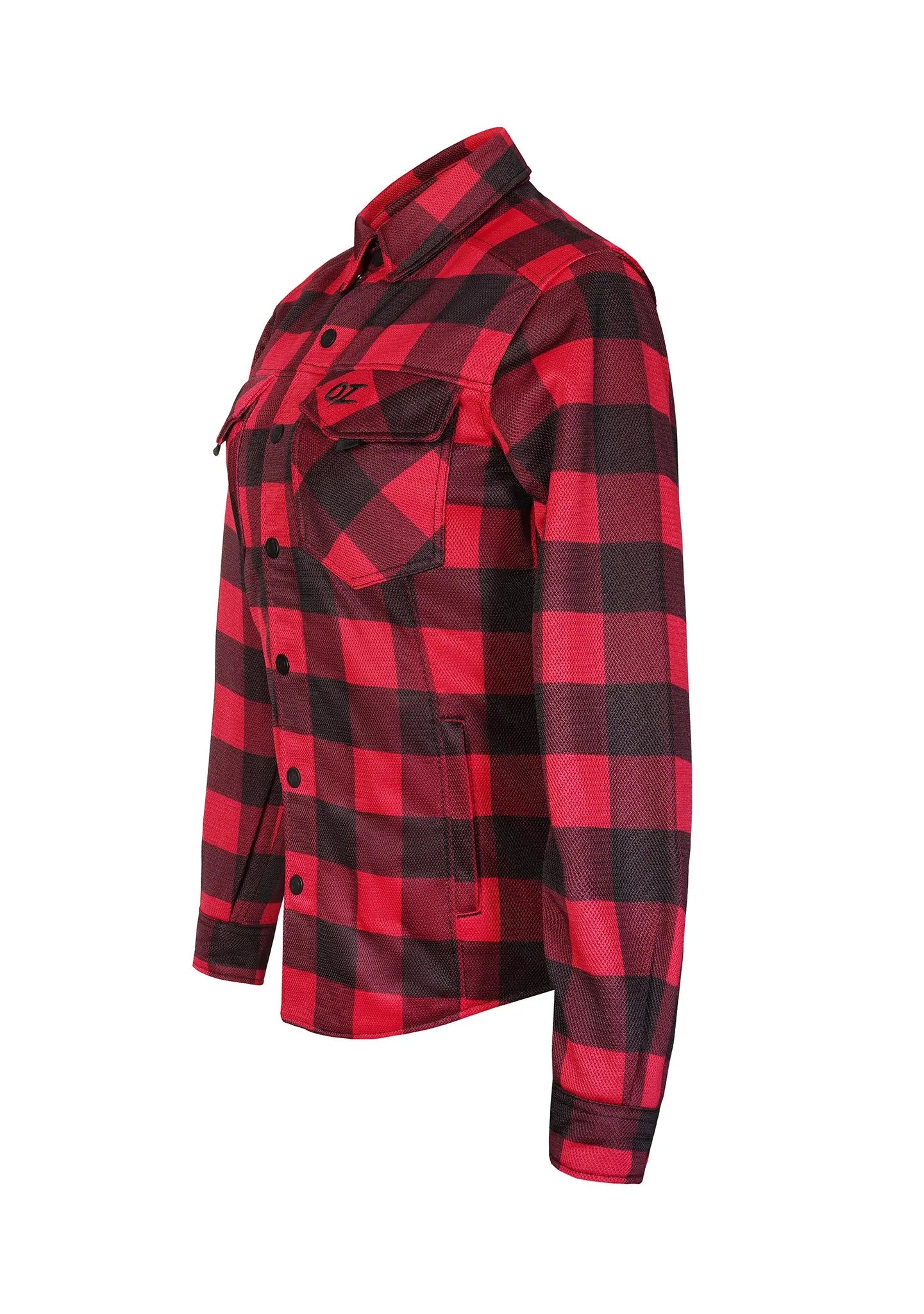 Ladies Drifter Mesh Shirt Red Check - Level 2 Protected - OZ MOTOGEAR - OZ MOTOGEAR