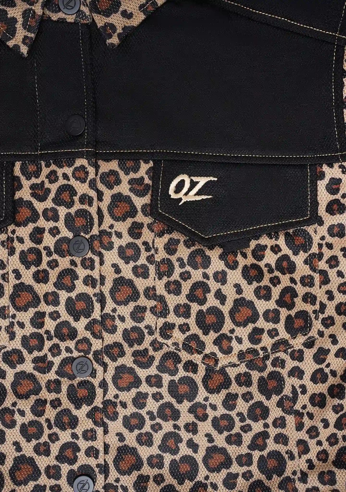 Ladies Drifter Mesh Shirt Sienna Leopard - Level 2 Protected - OZ MOTOGEAR - OZ MOTOGEAR