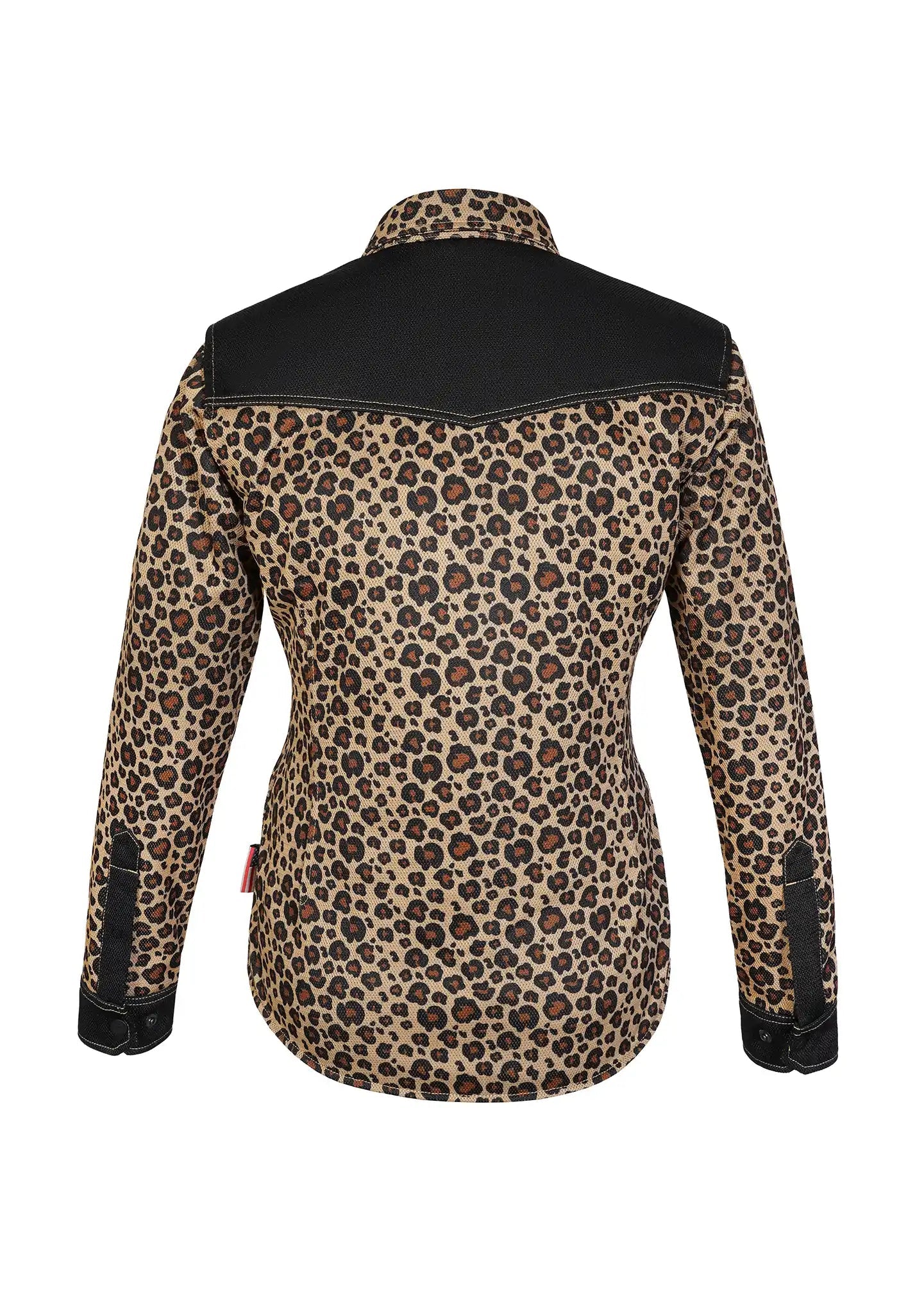 Ladies Drifter Mesh Shirt Sienna Leopard - Level 2 Protected - OZ MOTOGEAR - OZ MOTOGEAR