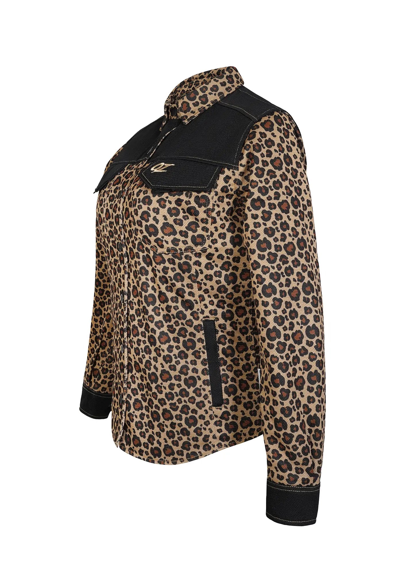 Ladies Drifter Mesh Shirt Sienna Leopard - Level 2 Protected - OZ MOTOGEAR - OZ MOTOGEAR
