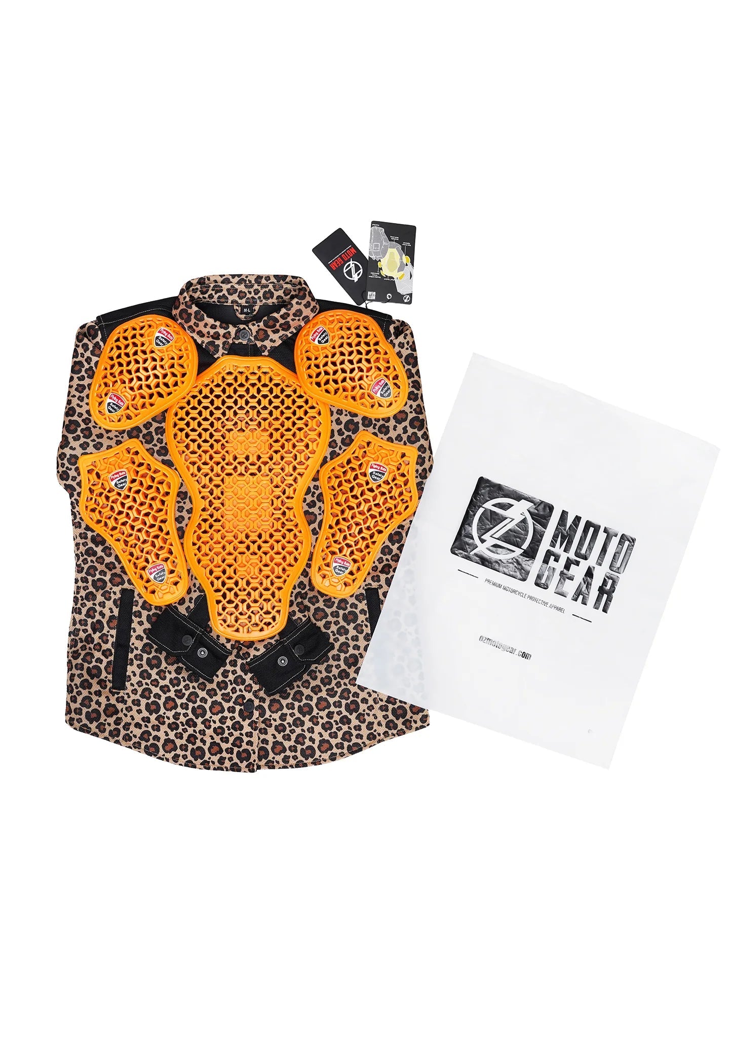 Ladies Drifter Mesh Shirt Sienna Leopard - Level 2 Protected - OZ MOTOGEAR - OZ MOTOGEAR