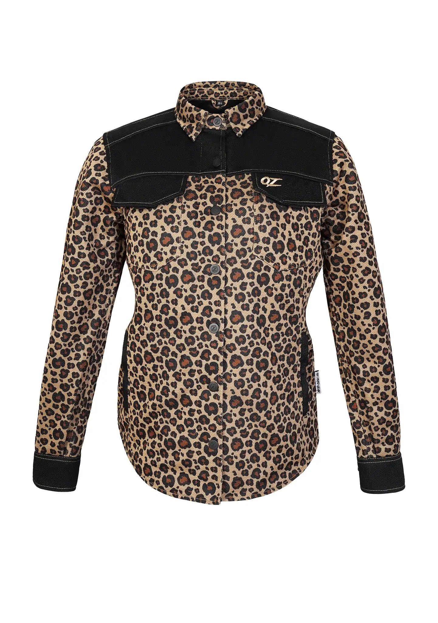Ladies Drifter Mesh Shirt Sienna Leopard - Level 2 Protected - OZ MOTOGEAR - OZ MOTOGEAR