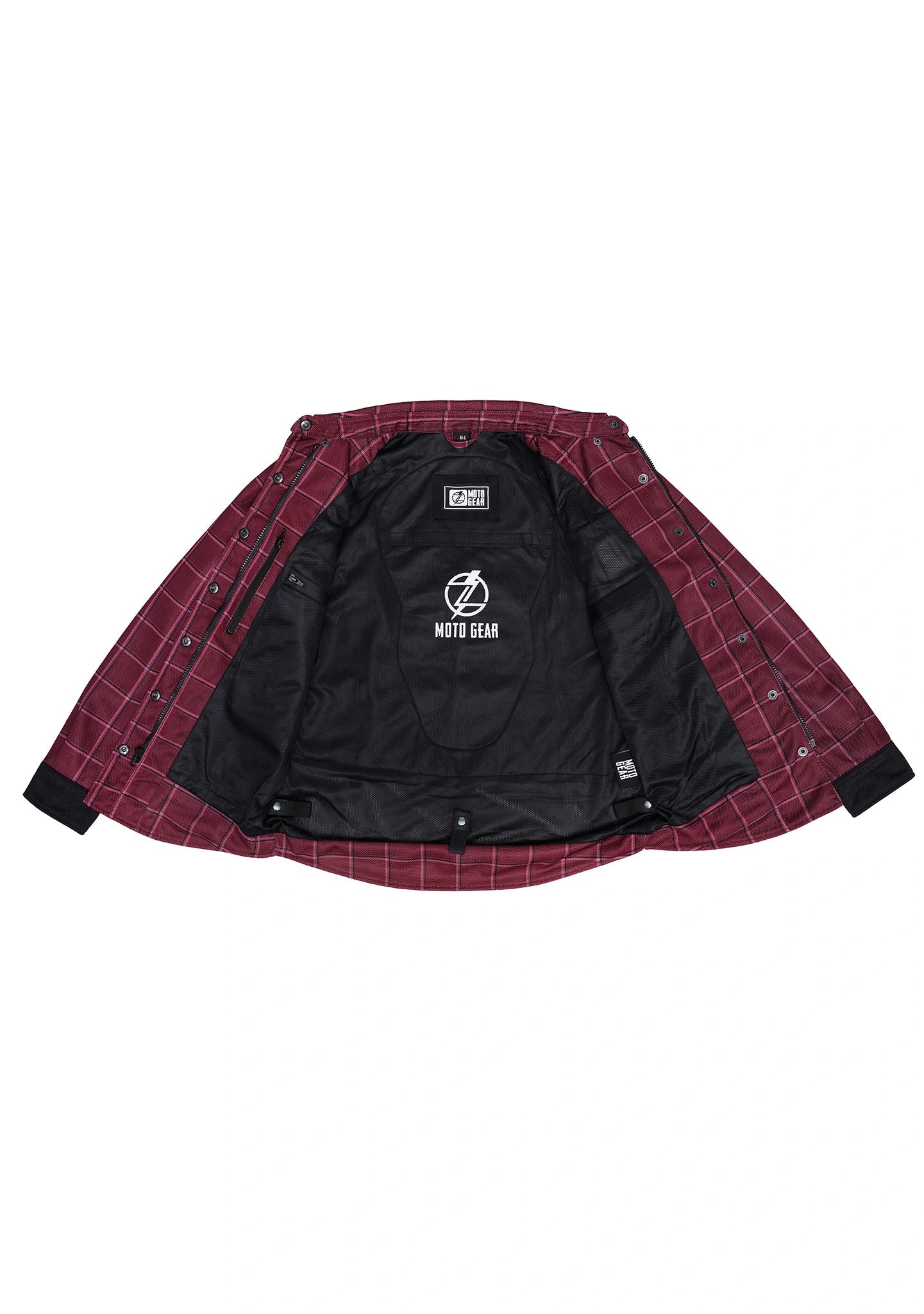 Ladies Drifter Mesh Shirt Vintner Windowpane - Level 2 Protected - OZ MOTOGEAR - OZ MOTOGEAR
