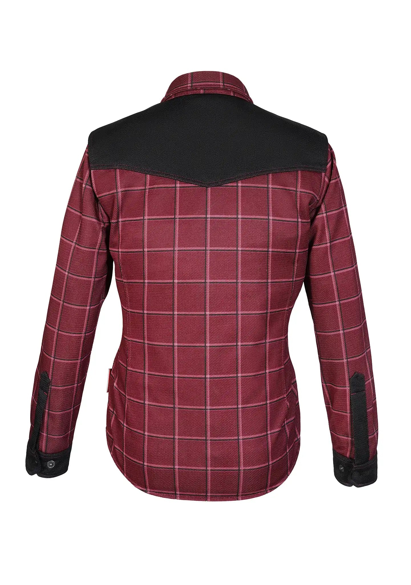 Ladies Drifter Mesh Shirt Vintner Windowpane - Level 2 Protected - OZ MOTOGEAR - OZ MOTOGEAR