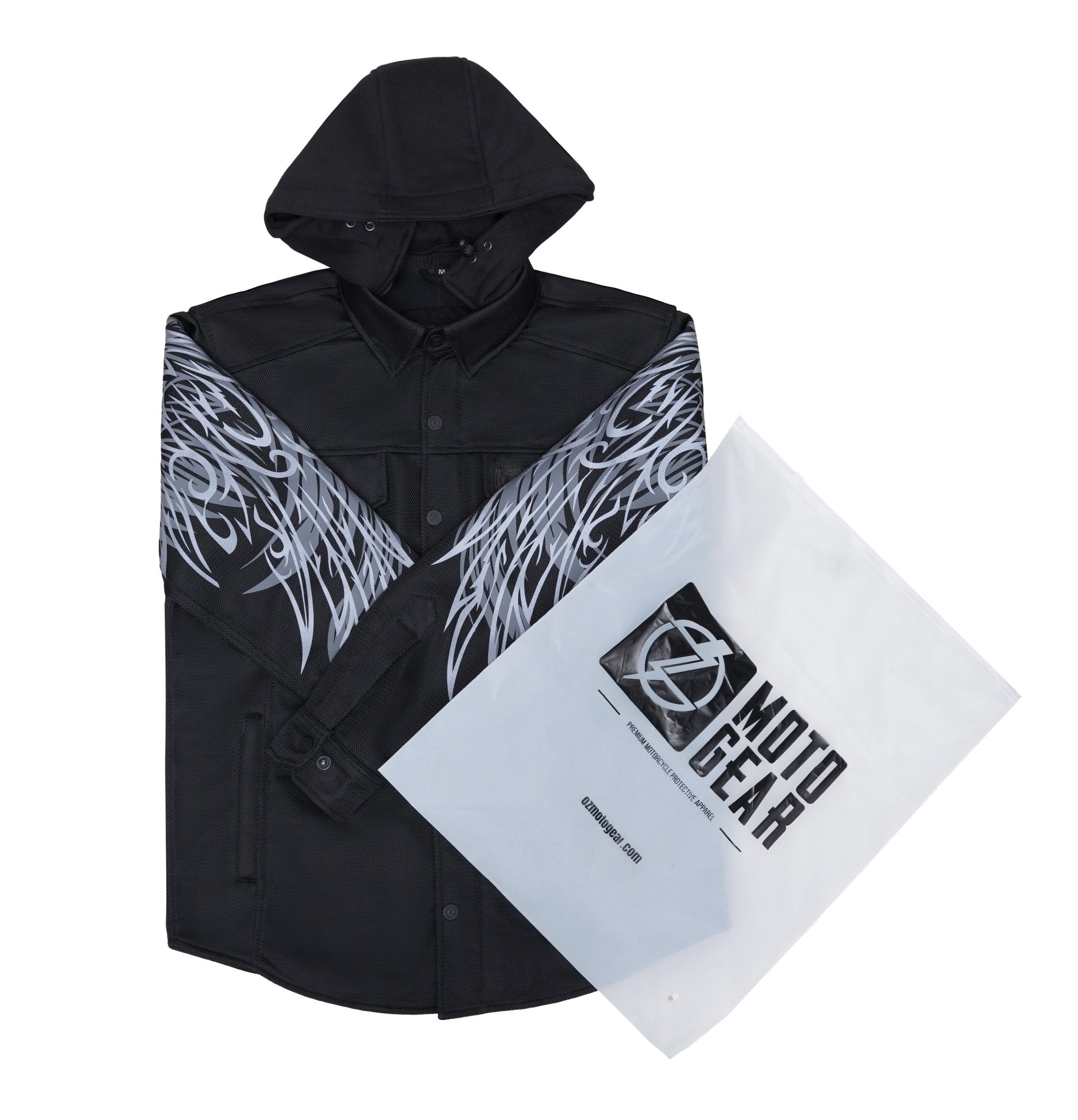 Ladies Drifter Night Hawk reflective hooded Mesh Shirt - Level 2 Protected - OZ MOTOGEAR - OZ MOTOGEAR