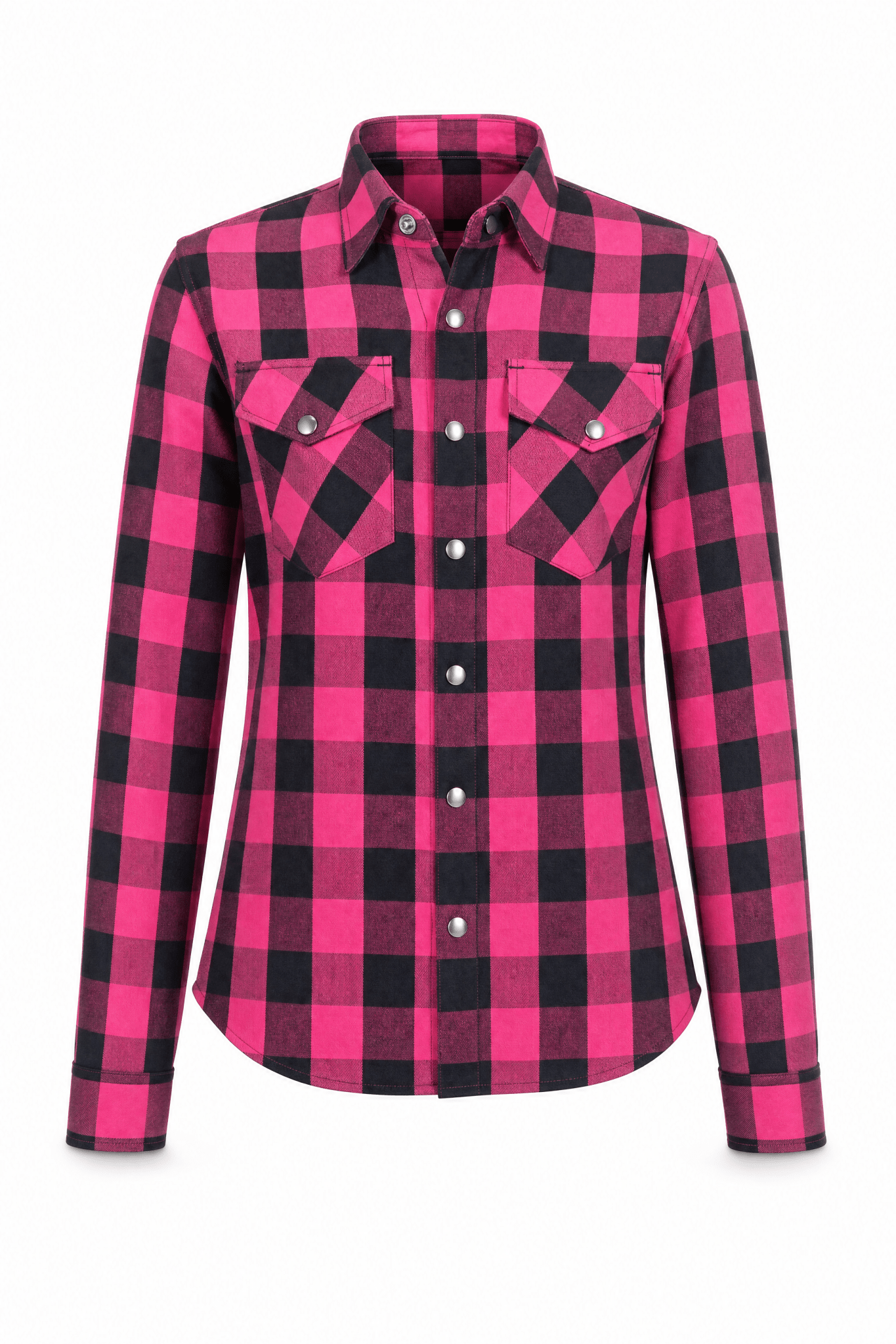 Ladies Motorcycle Flannel Shirt CE AAA Certified Pink - OZ MOTOGEAR - Oz Motogear