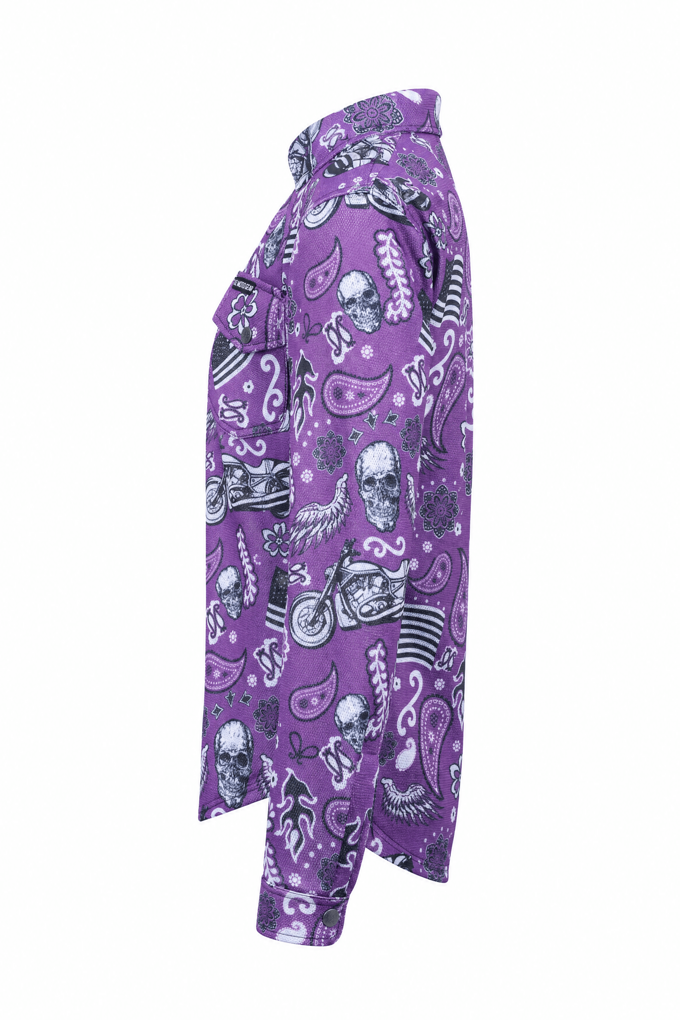 Ladies Summer Mesh Shirt CE AA Paisley Rebel Purple - OZ MOTOGEAR - Oz Motogear