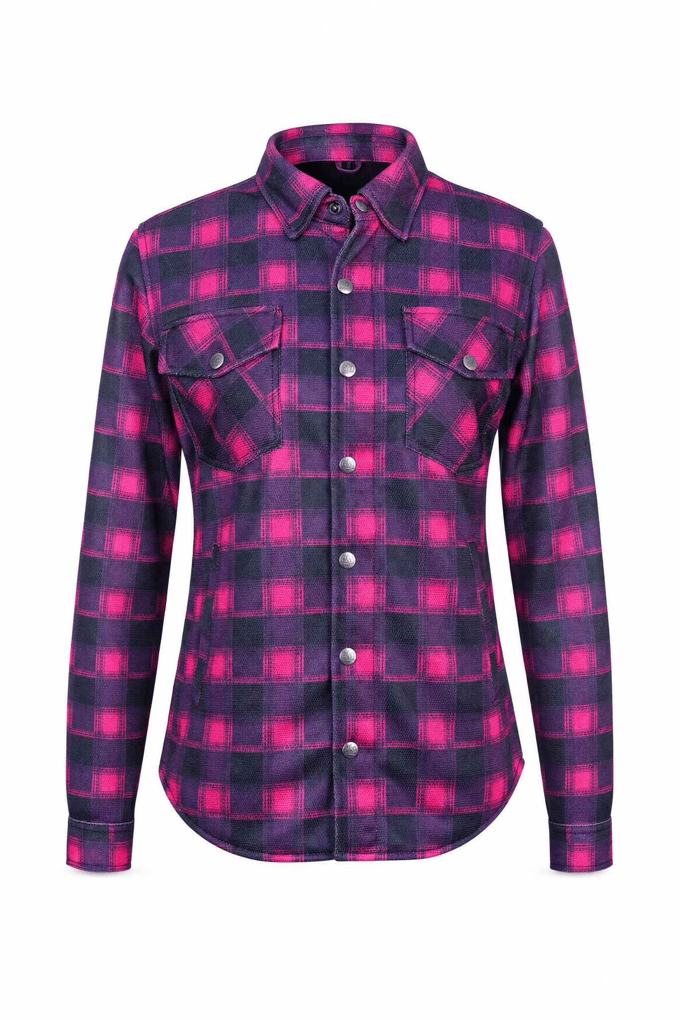 Ladies Summer Mesh Shirt CE AA Pink Plaid - OZ MOTOGEAR - Oz Motogear