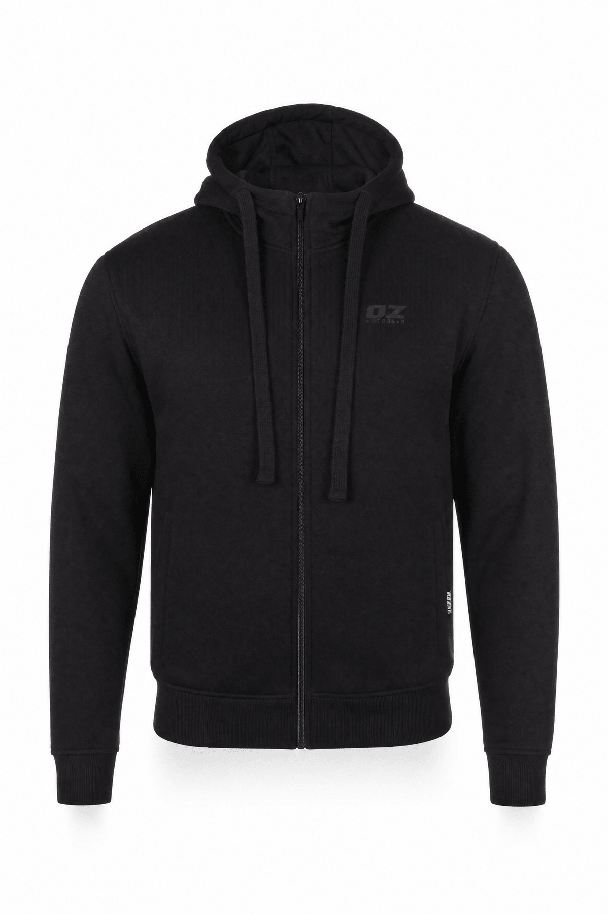Men's Armored Zipper Motorcycle Hoodie - CE AAA Certified Black
