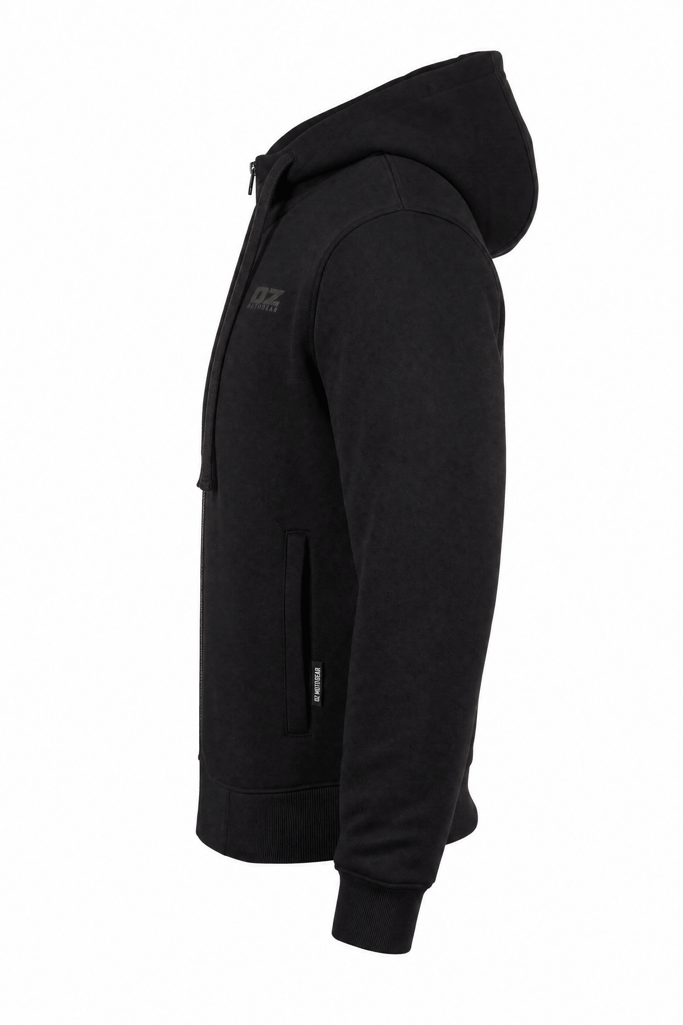 Men's Armored Motorcycle Hoodie - CE AAA Certified Black - OZ MOTOGEAR - Oz Motogear