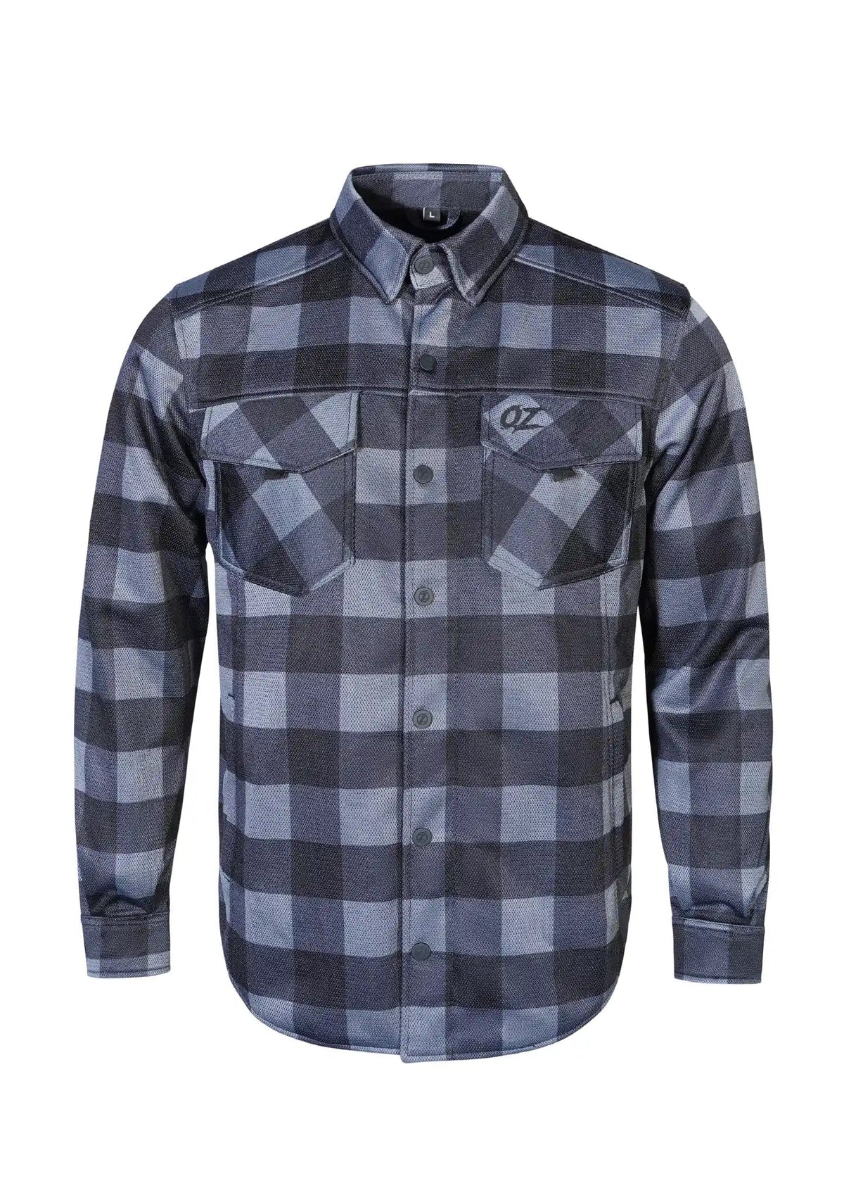 Men's Drifter Mesh Shirt Black Top Check - Level 2 Protected - OZ MOTOGEAR - OZ MOTOGEAR