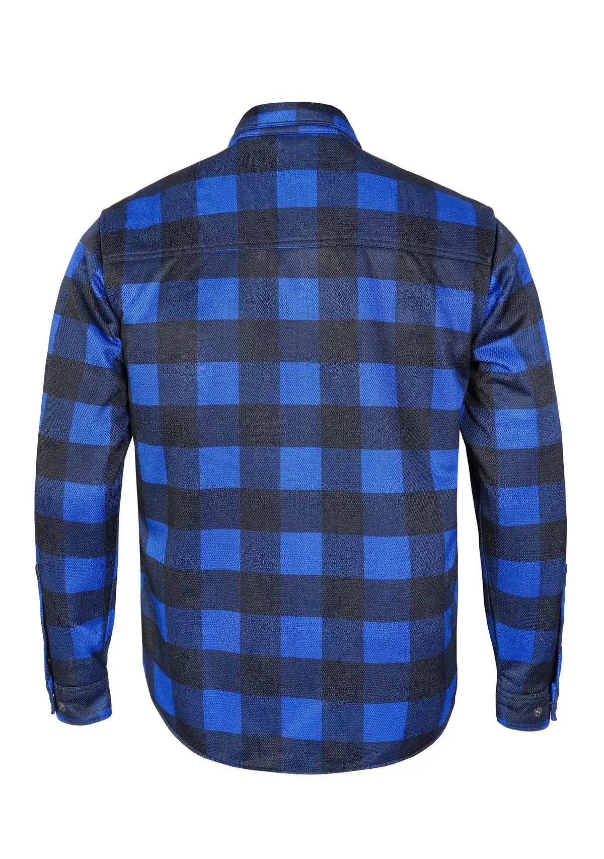 Men's Drifter Mesh Shirt Blue Check - Level 2 Protected - OZ MOTOGEAR - OZ MOTOGEAR